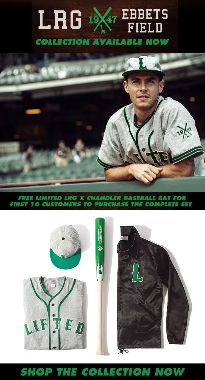 Ebbets Field Flannels 2014 LRG x Ebbets "Lifted" Wool Jersey Size US XL / EU 56 / 4 - 6 Thumbnail