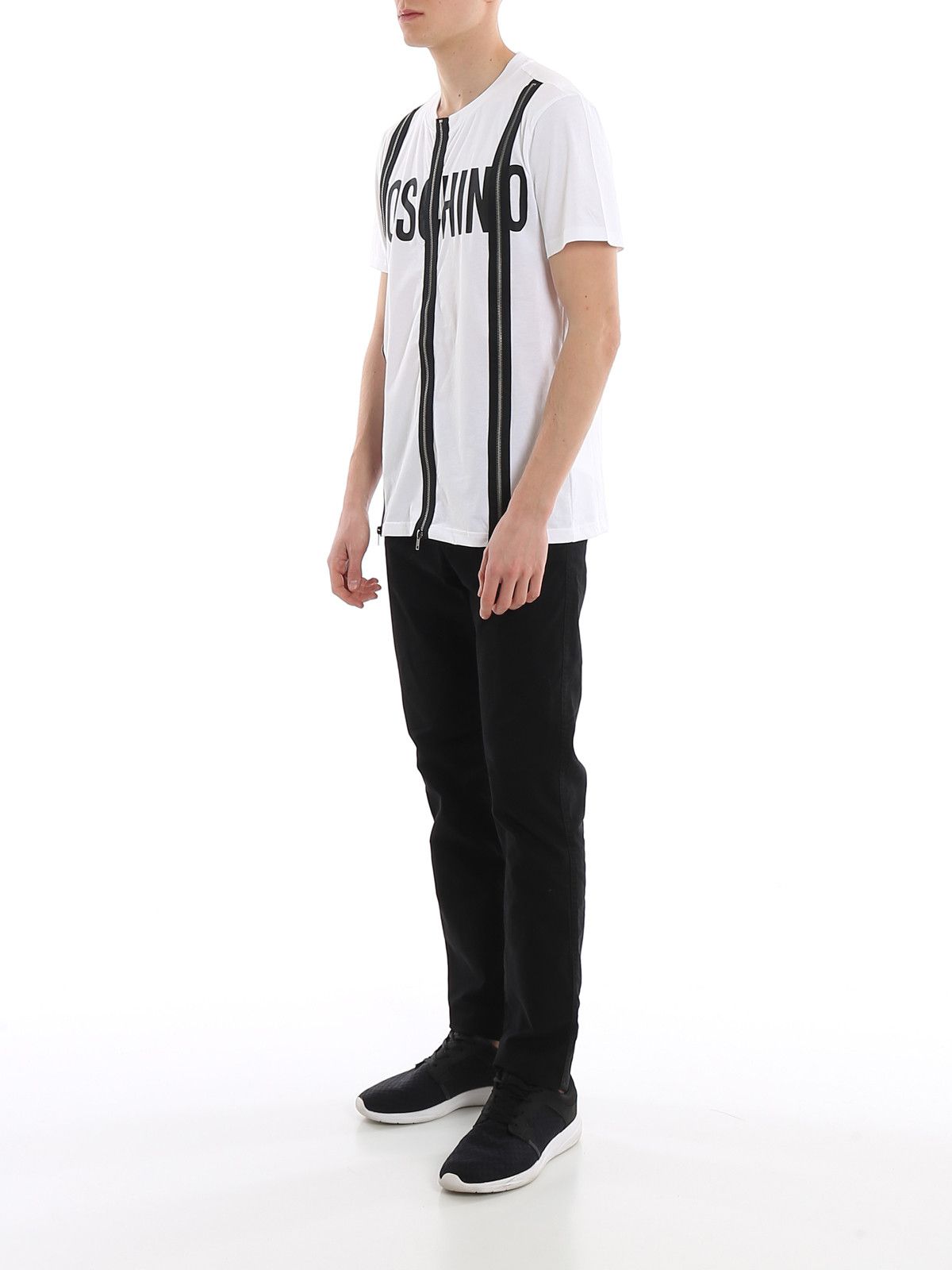 Moschino o1y0225 Logo T-Shirt in White/Black Size US S / EU 44-46 / 1 - 5 Thumbnail