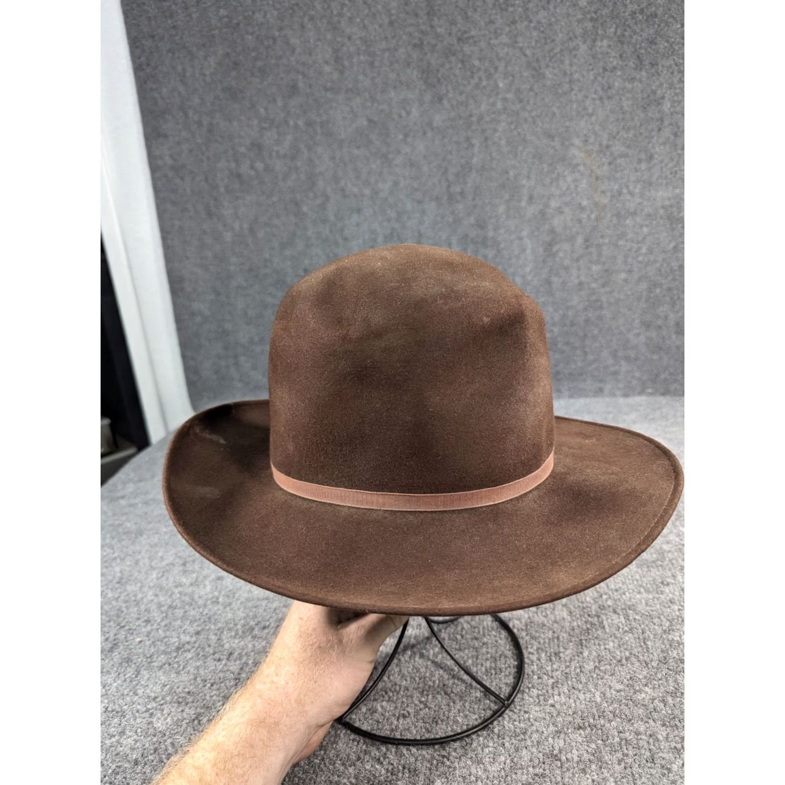 FELT Refinement: The Mallory Ten Vintage Felt Light Brown Tan Fedora Hat 6 3/4 is a is and It'S a style Size ONE SIZE - 4 Thumbnail