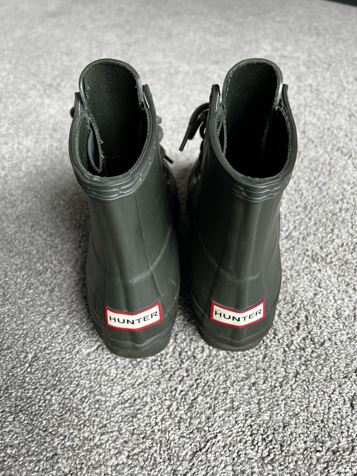Hunter Hunter Boots Original Rubber Lace Up Boots, Dark Olive, 7 Size US 6.5 / EU 39-40 - 3 Thumbnail