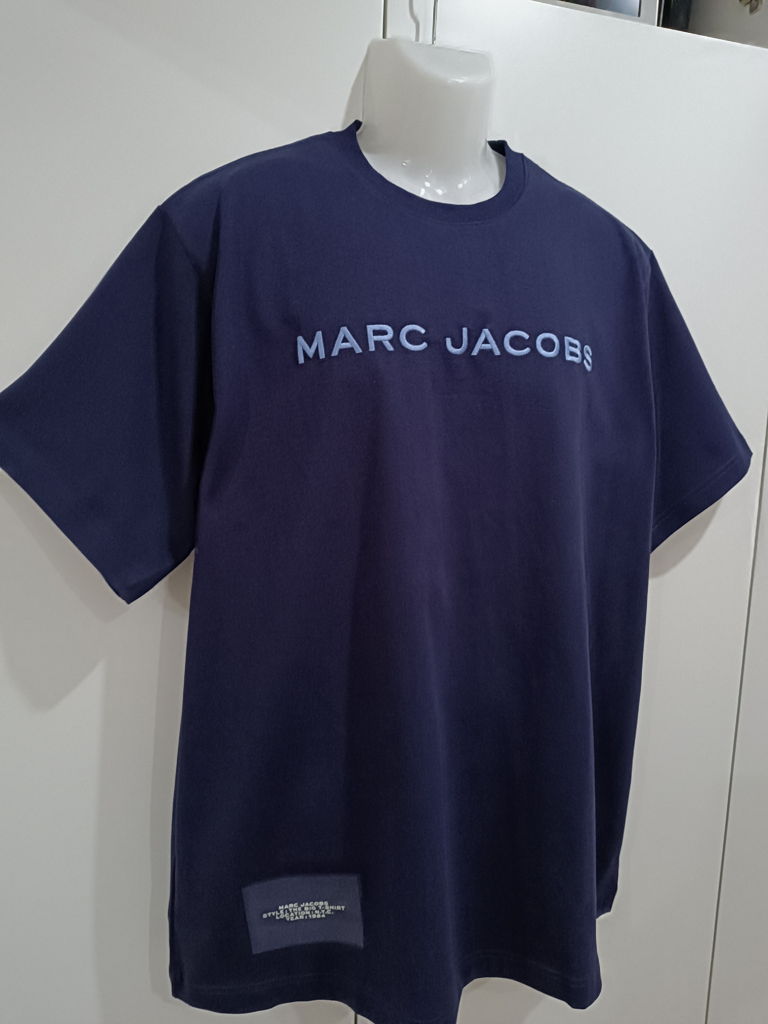 Marc Jacobs Marc Jacobs Blue Cotton T-Shirt Size US L / EU 52-54 / 3 - 9 Thumbnail