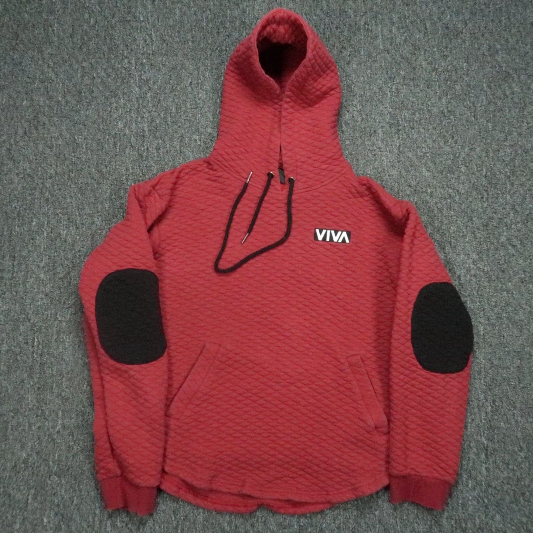 Vintage Barstool Sports Hoodie Mens M Red Quilted Pullover Knit Pocket Hooded Adjustable Drawstring Size US M / EU 48-50 / 2 - 2 Thumbnail