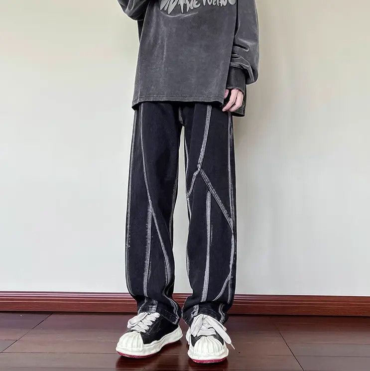Japanese Brand Retro casual versatile loose fitting jeans Size US 32 / EU 48 - 1 Thumbnail