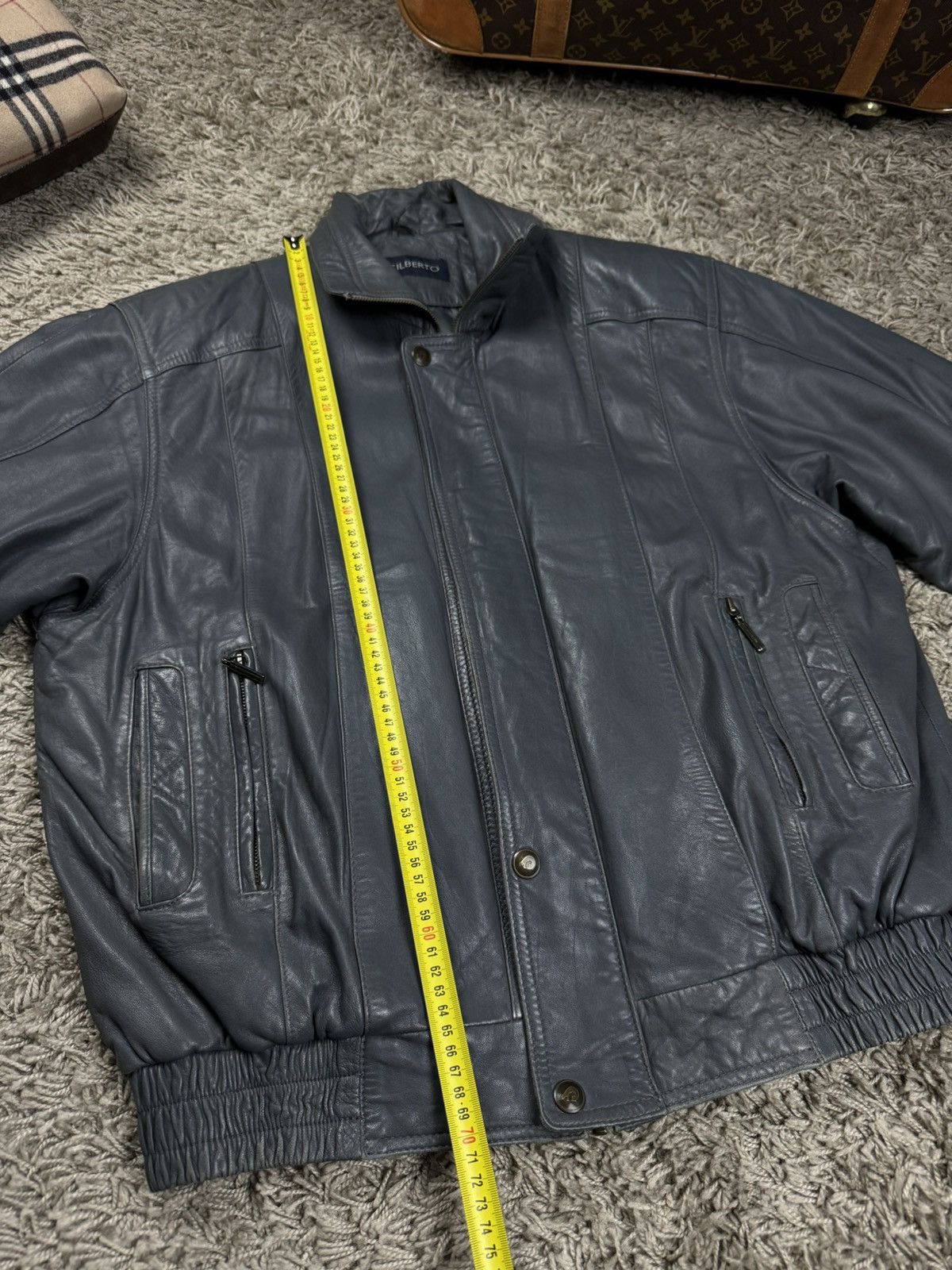 Vintage Vintage leather bomber jacket 90s original retro casual item Size US L / EU 52-54 / 3 - 6 Thumbnail