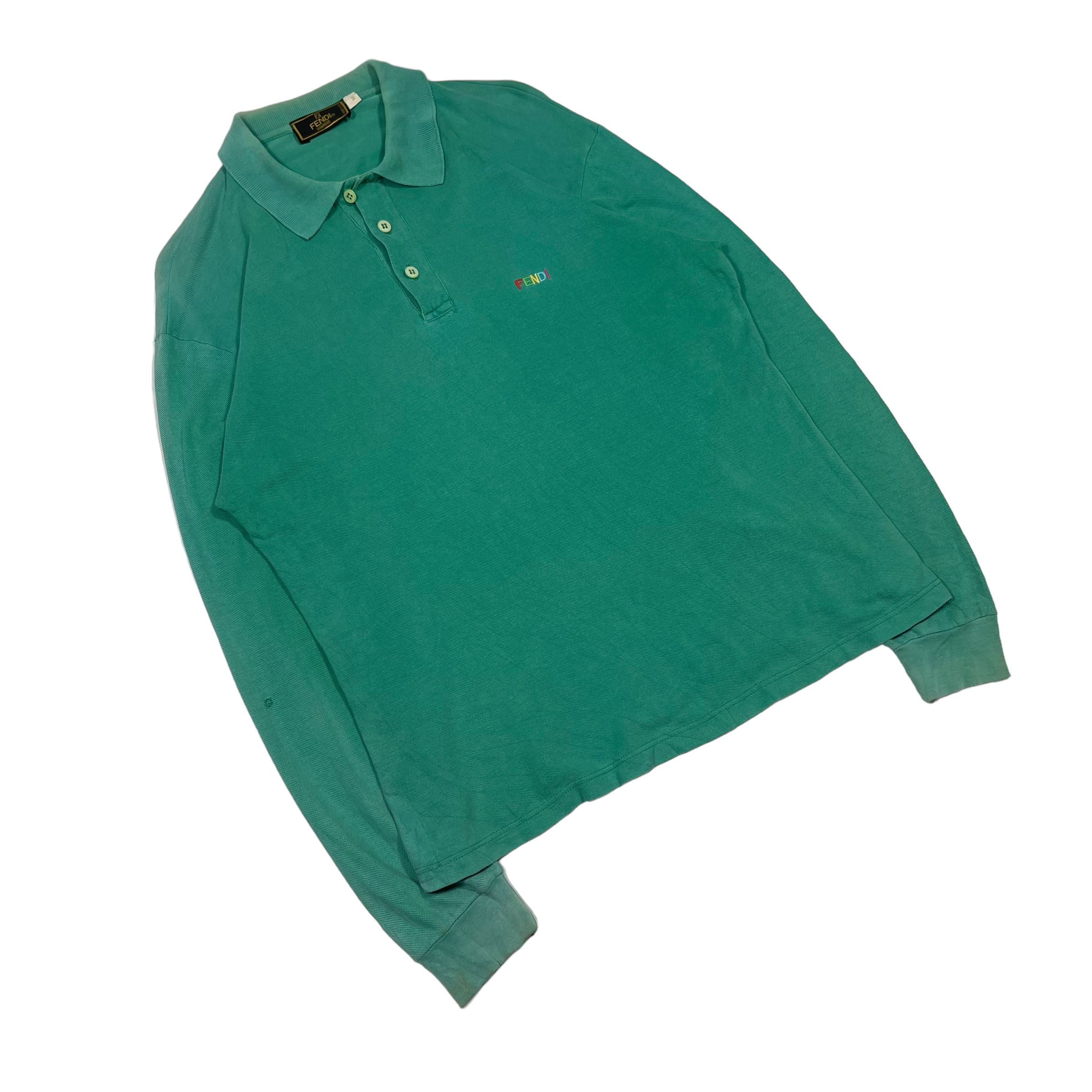 Fendi × Vintage Fendi Vintage 1990s Embroidered Polo Shirt Size US M / EU 48-50 / 2 - 2 Thumbnail