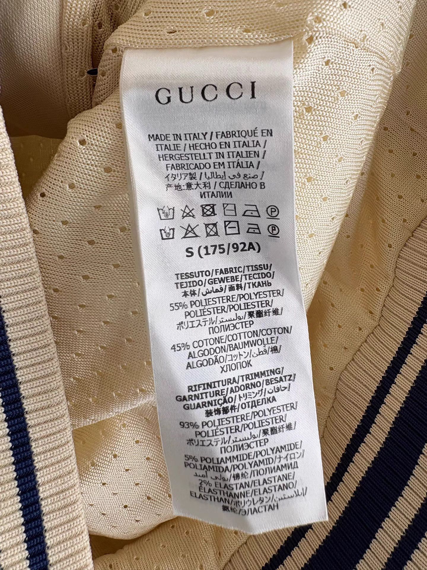 Gucci GUCCI White & Blue Color Block Zip Jacket Size US S / EU 44-46 / 1 - 5 Thumbnail
