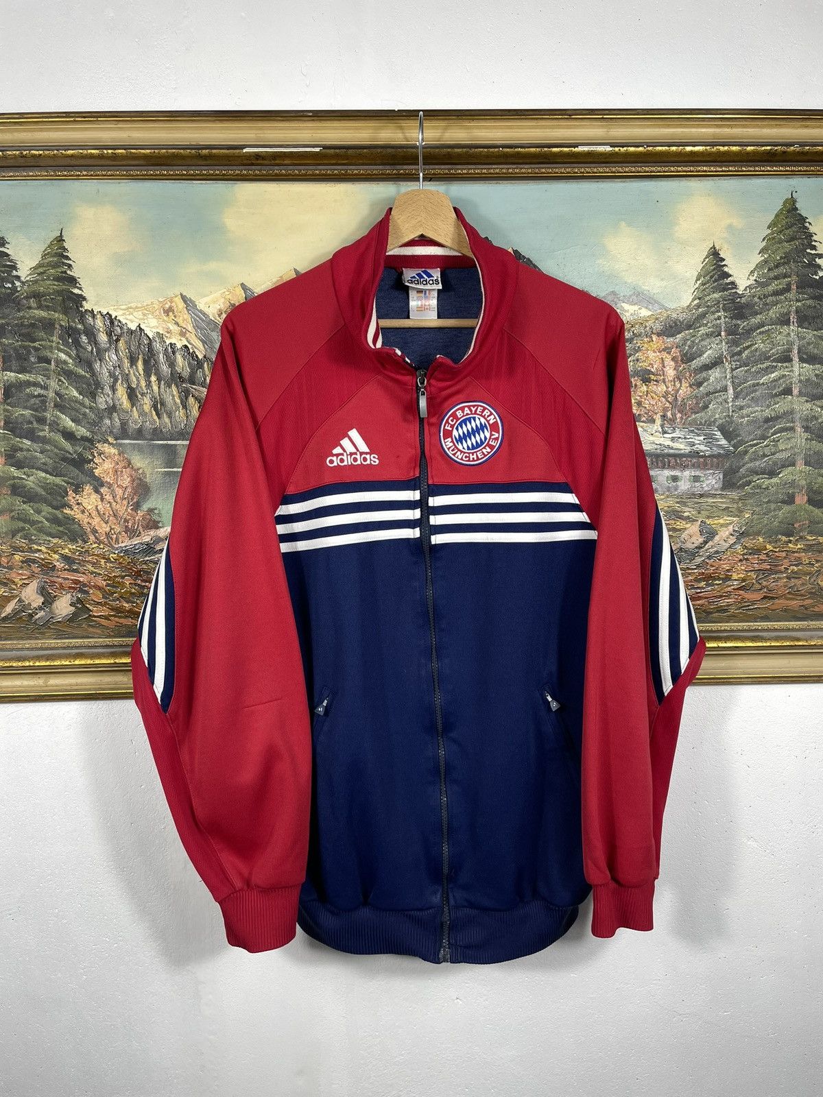 Adidas × Vintage Adidas 3 Stripes Tracksuit Retro Bayern Monachium Soccer Size US M / EU 48-50 / 2 - 1 Thumbnail