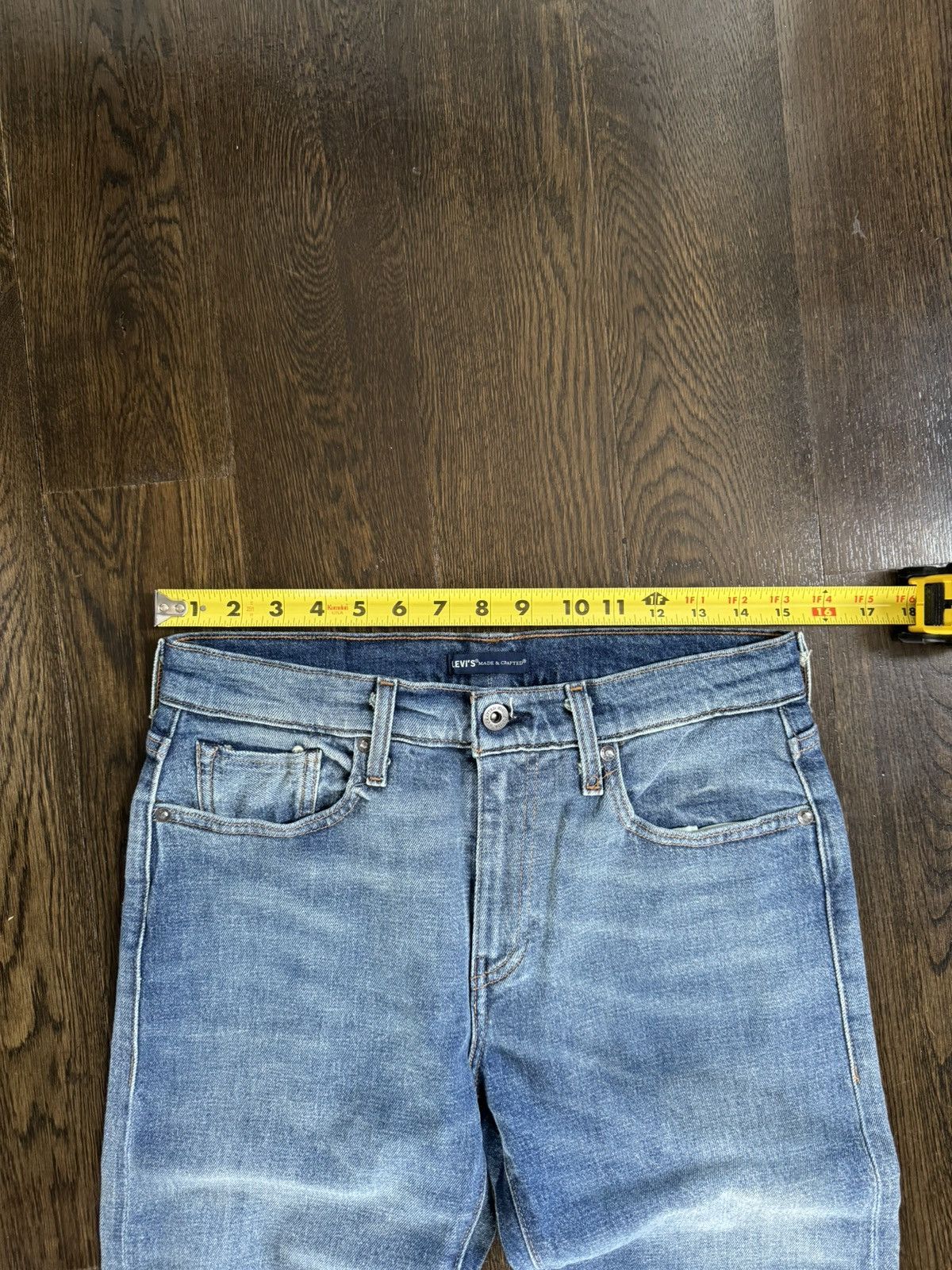 Levi's × Levi's Made & Crafted 502 Taper Fit Selvedge Men's Jeans Size US 30 / EU 46 - 7 Thumbnail