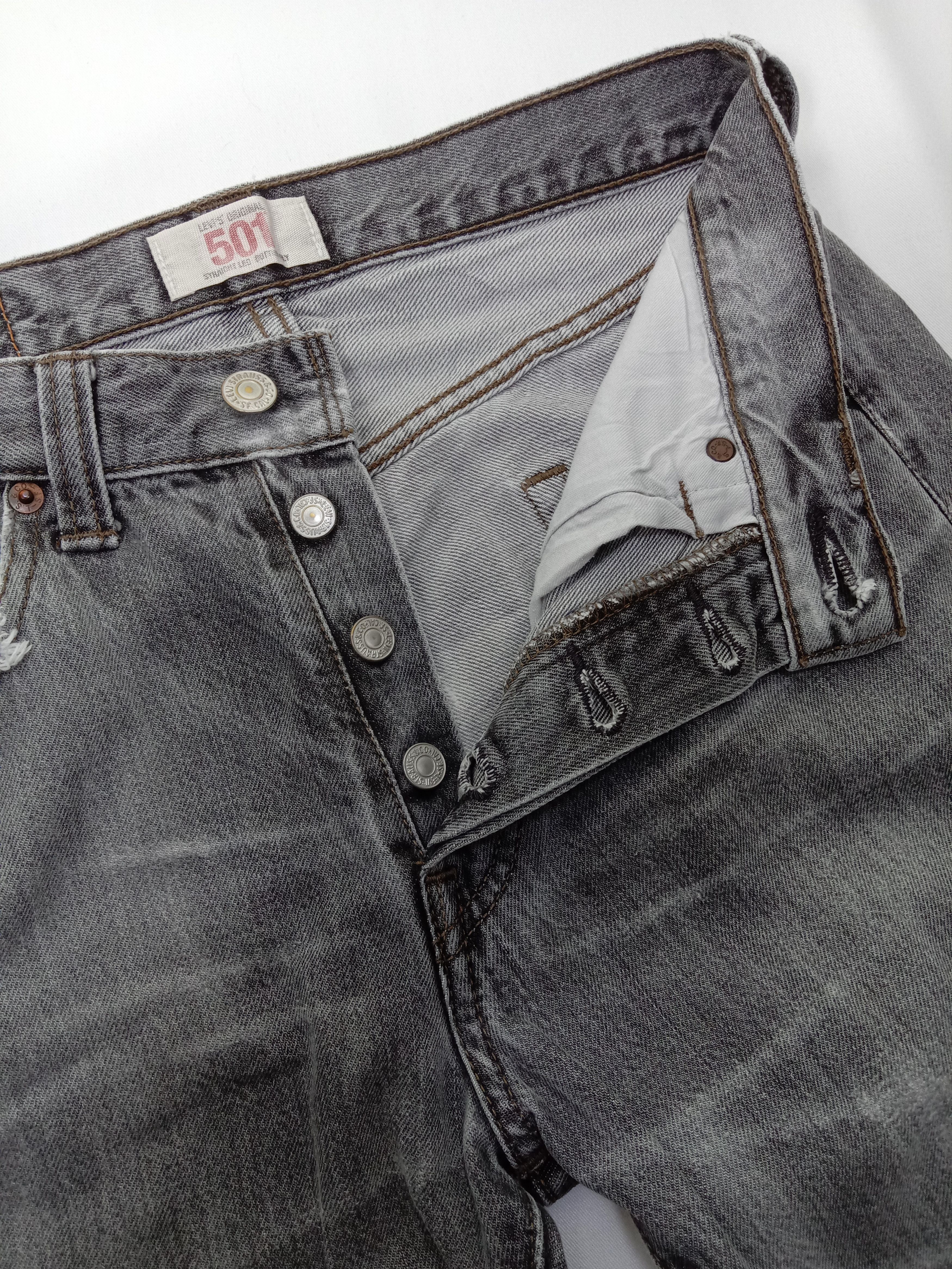 Levi's Vintage Levi's 501 Faded Black Jeans Buttons Fly Denim Size US 28 / EU 44 - 9 Thumbnail