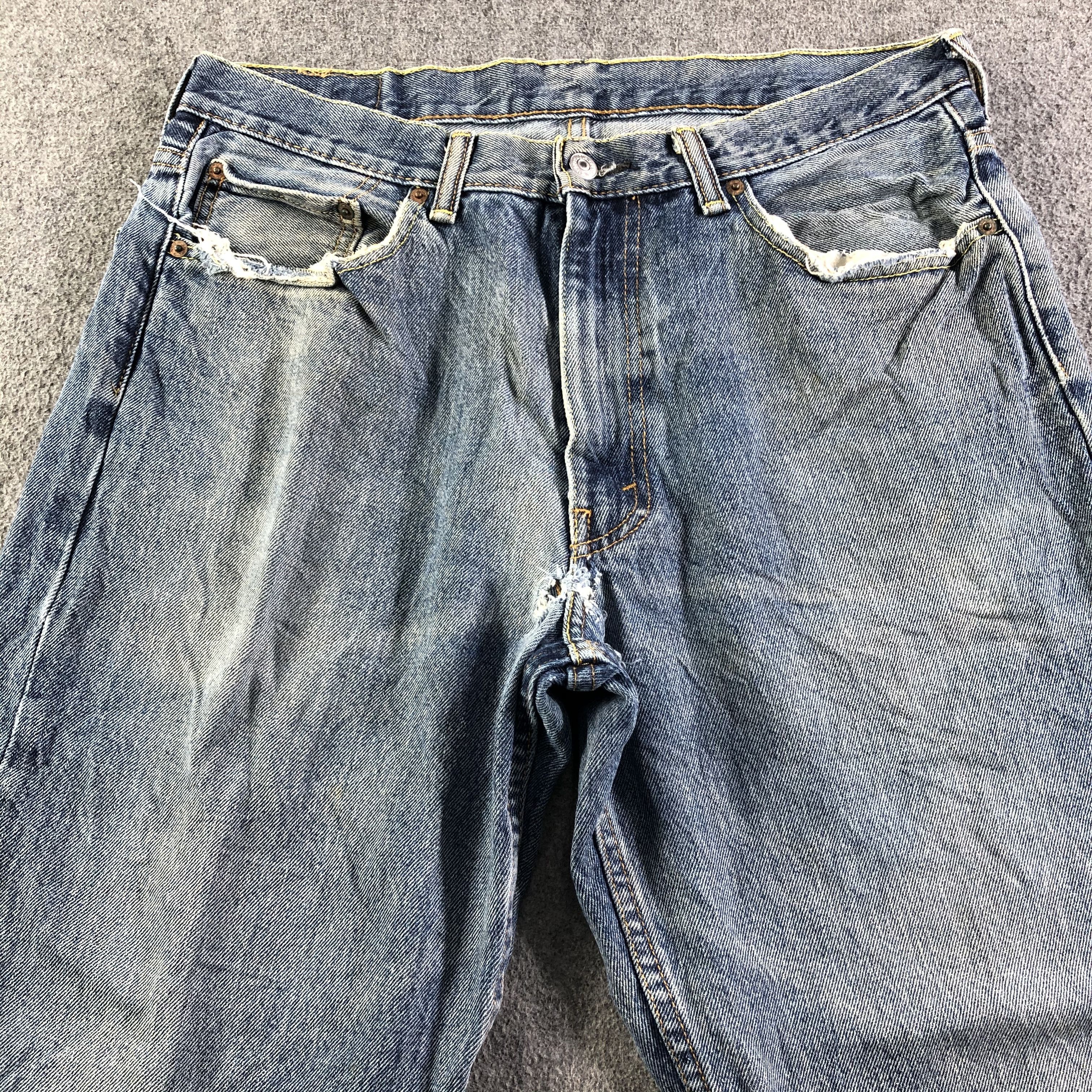 Levi's Vintage Blue Wash Levis 550 Jeans-J3228 Size US 35 - 3 Thumbnail
