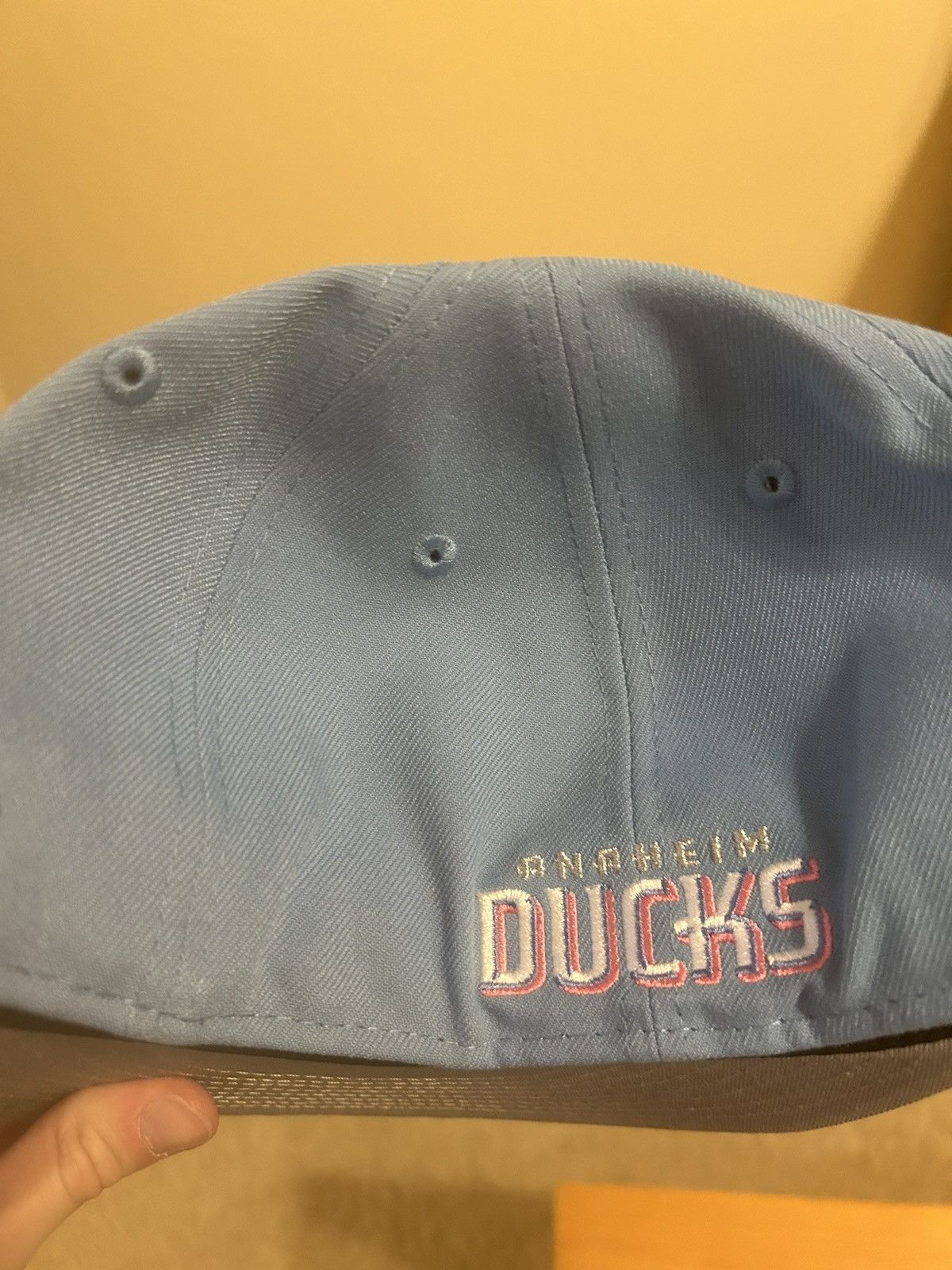 New Era Baby blue/black/pink Anaheim Ducks New Era Fitted Hat Size ONE SIZE - 3 Thumbnail
