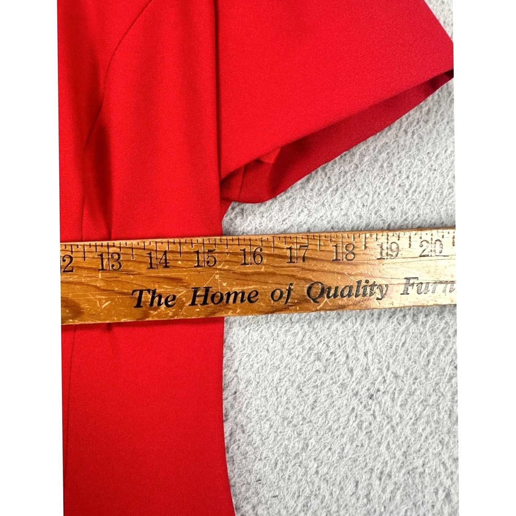 Talbots Talbots Sheath Dress Womens 6 Red Knee Length Short Sleeve Cap Sleeve Zip Lined Size 28" / US 6 / IT 42 - 7 Thumbnail
