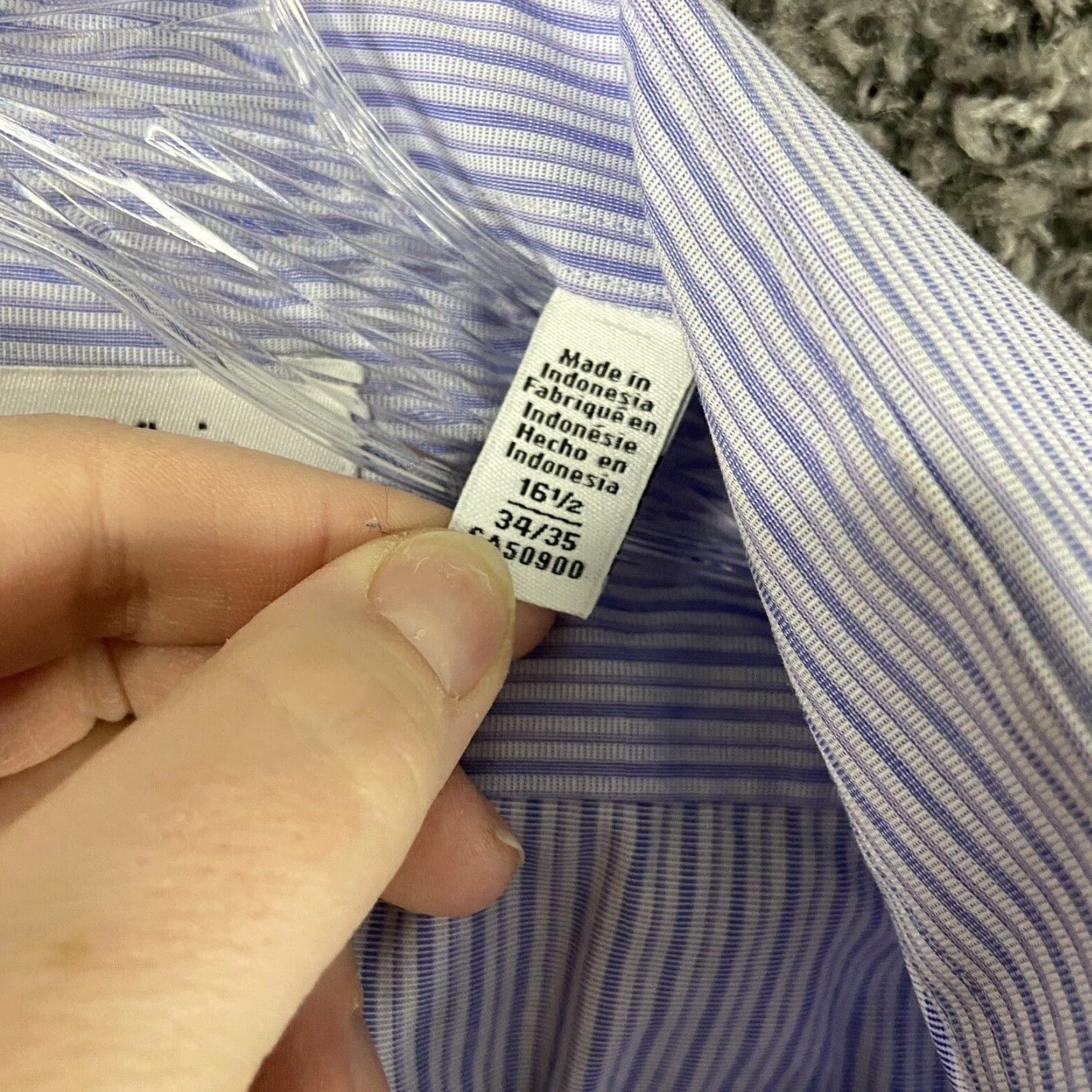 Calvin Klein VINTAGE? No, it's Calvin Klein — Slim Fit Dress Shirt — Men — 16.5 34/35 — Purple Long Sleeve Button Up Size US L / EU 52-54 / 3 - 7 Thumbnail