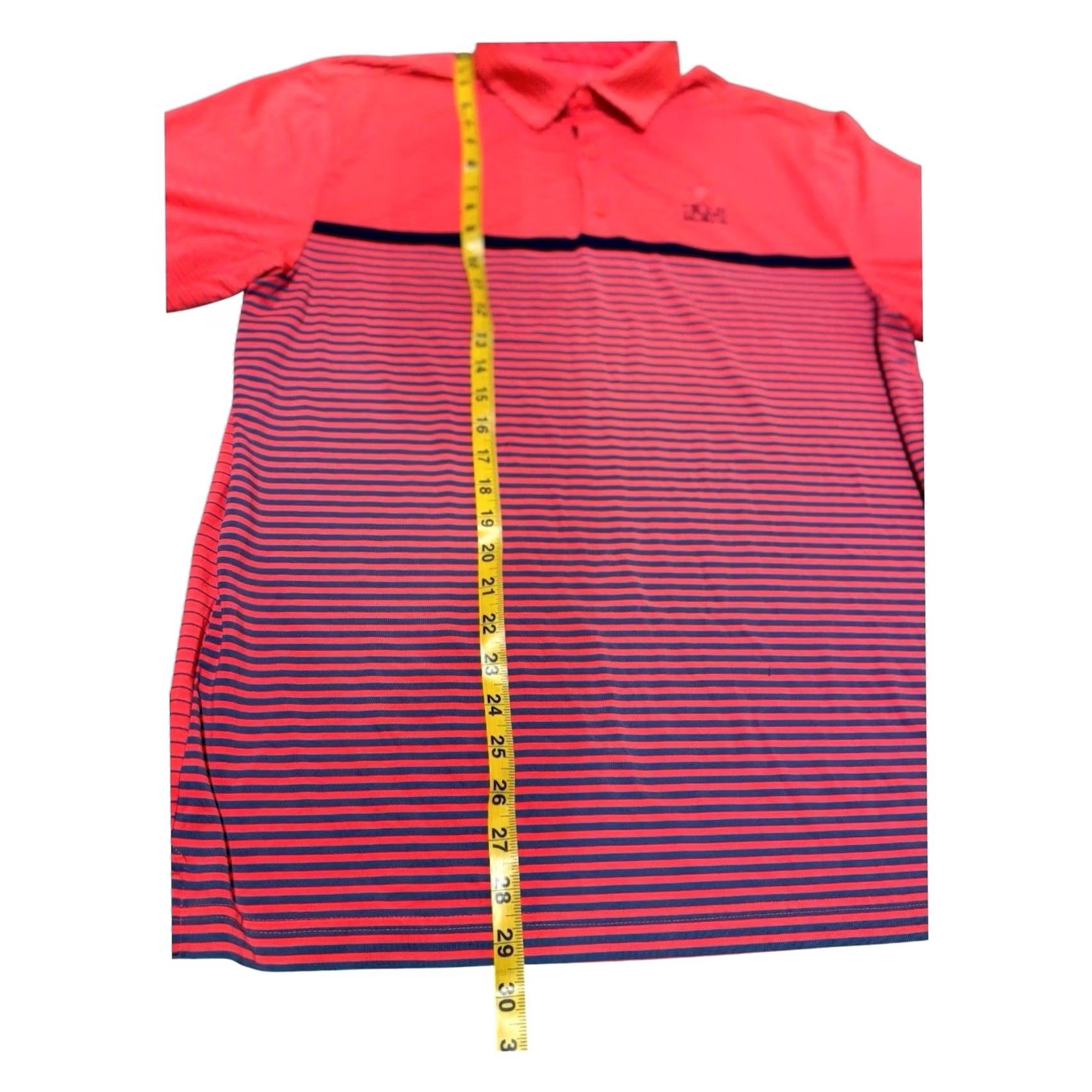 Under Armour Under Armour Polo Shirt Troon North AZ Golf Performance Orange Striped Mens L Size US L / EU 52-54 / 3 - 4 Thumbnail