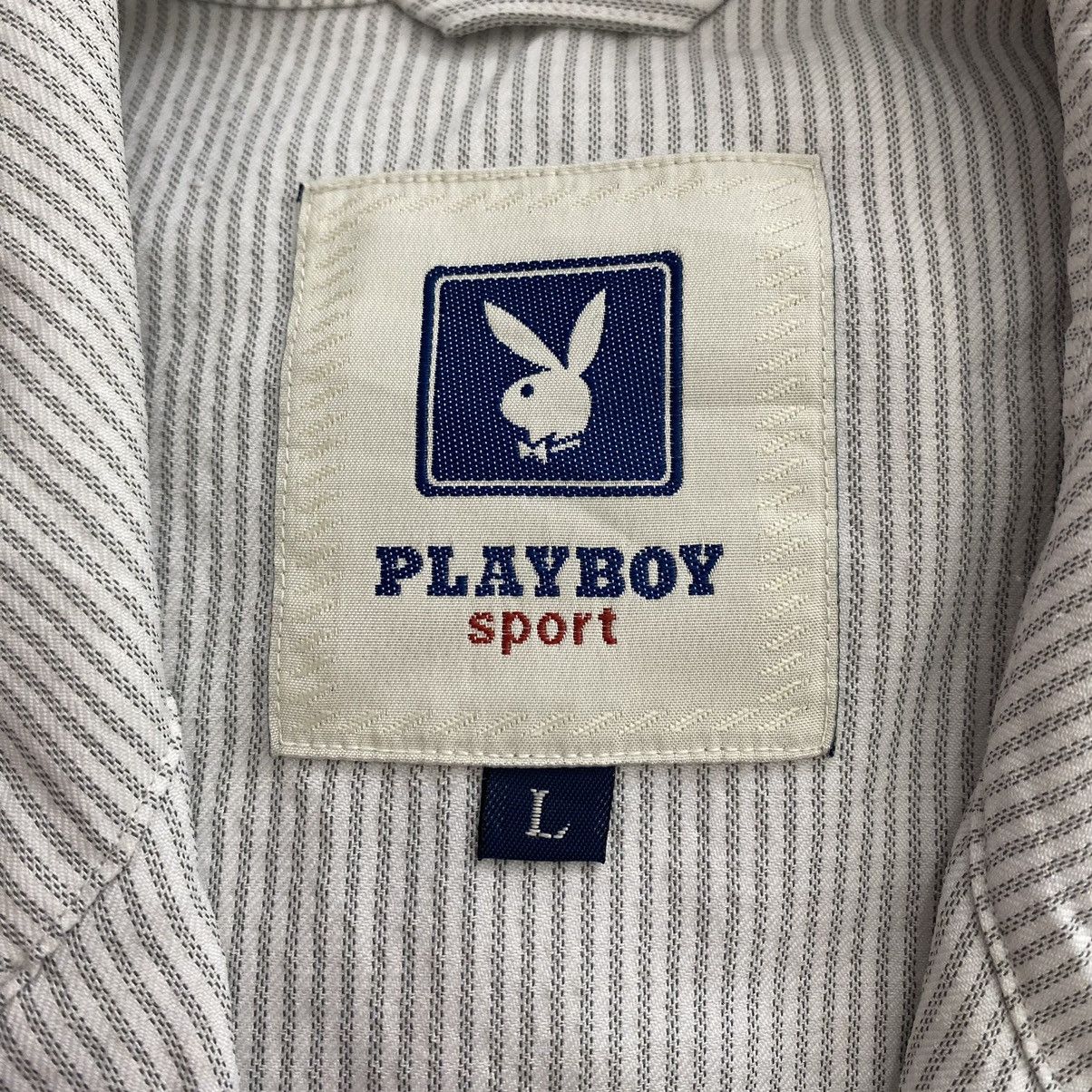 Playboy × Vintage Vintage PLAYBOY SPORT Hickory Stripes Embroidered Logo Size US L / EU 52-54 / 3 - 6 Thumbnail