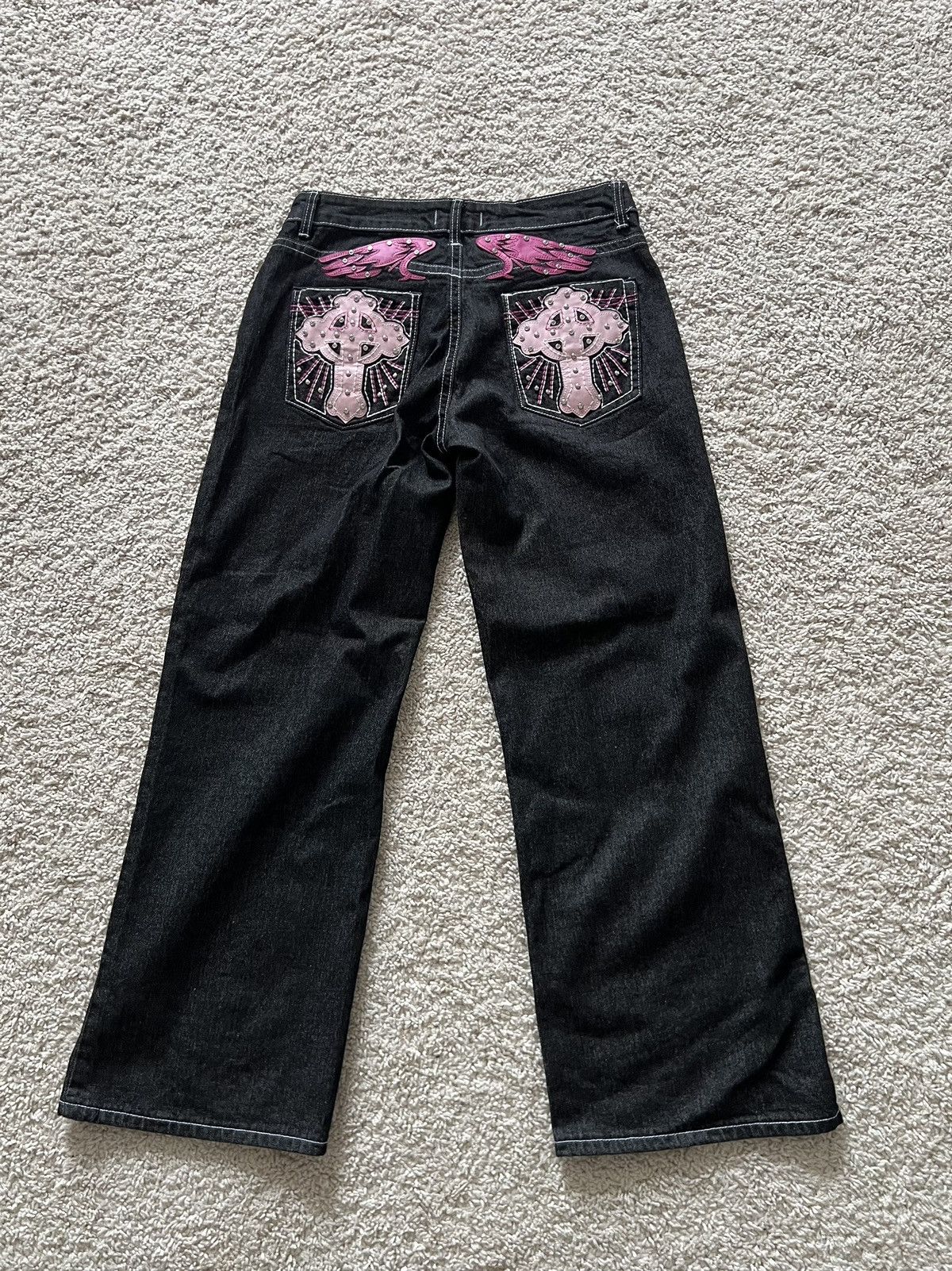 Jaded London Pink Sapphire XL Colossus Jeans Size US 28 / EU 44 - 2 Thumbnail