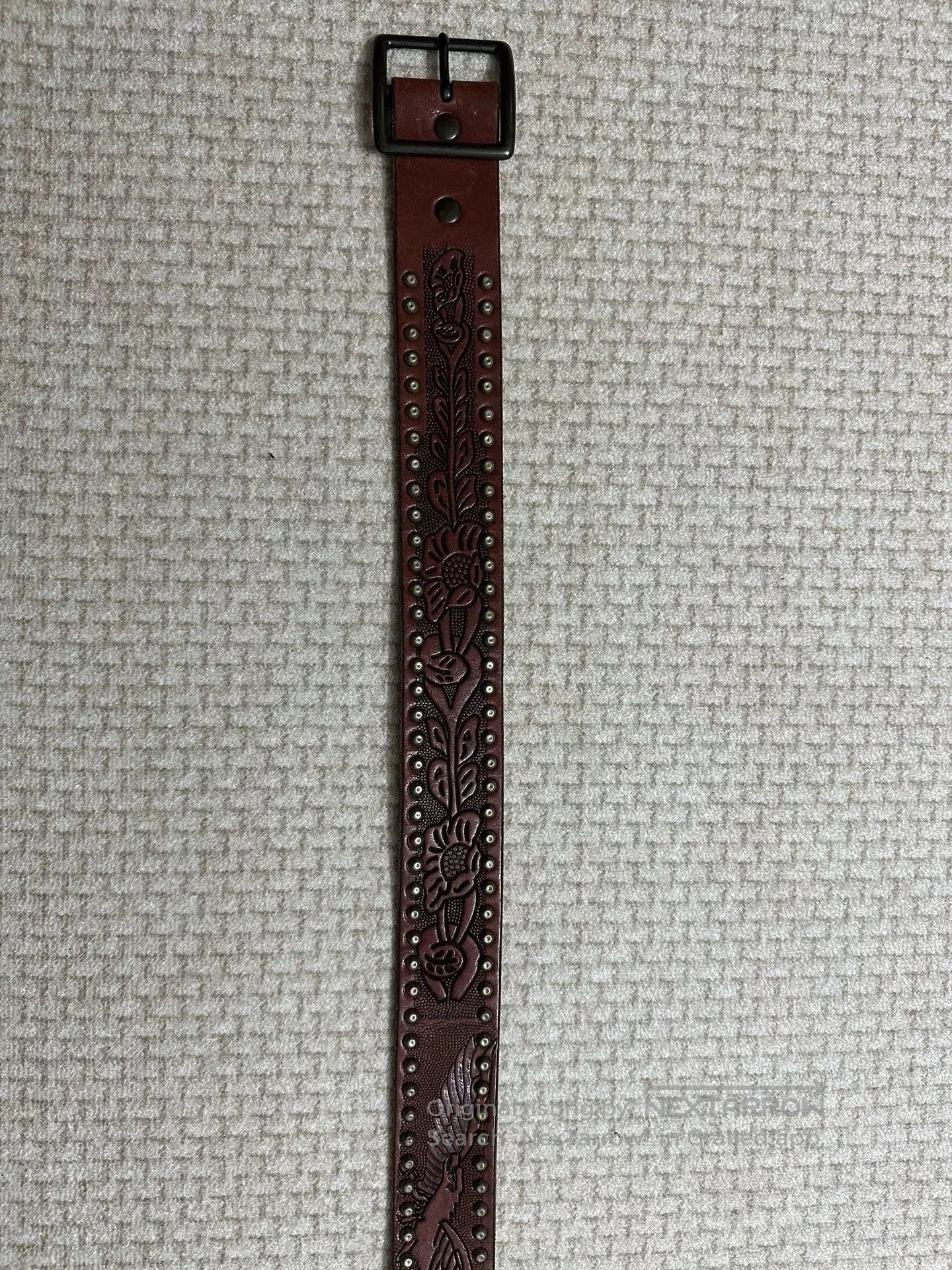 Polo Ralph Lauren Ralph Lauren Carved Rivet Leather Belt. Size ONE SIZE - 3 Thumbnail