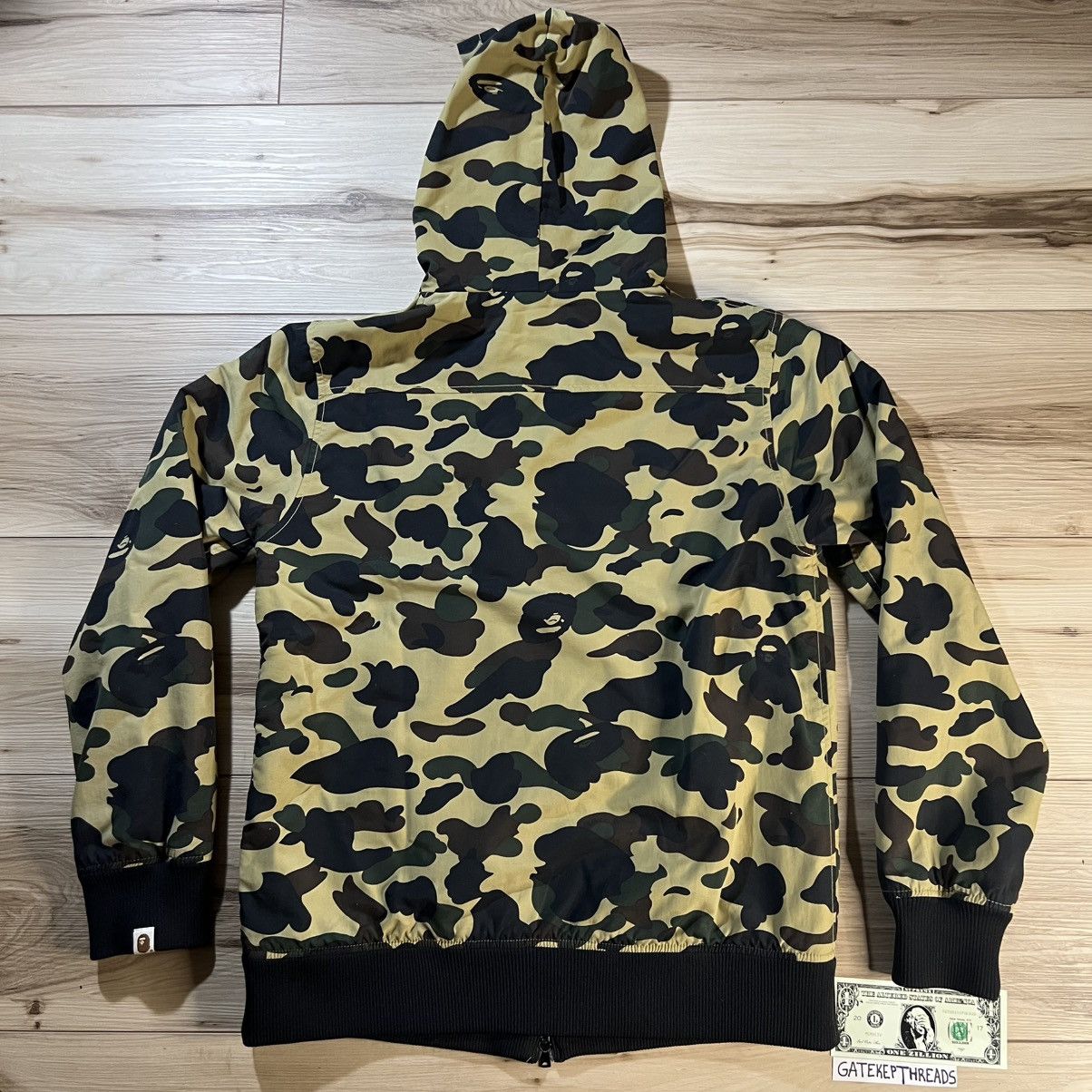 Bape BAPE Beige ABC Camo Fleece Lined Windbreaker Jacket Size US XL / EU 56 / 4 - 18 Thumbnail