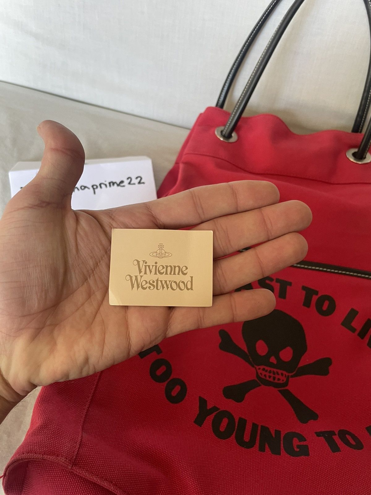 Vivienne Westwood Vivienne Westwood ‘Too fast to live’ red skull tote bag Size ONE SIZE - 7 Thumbnail