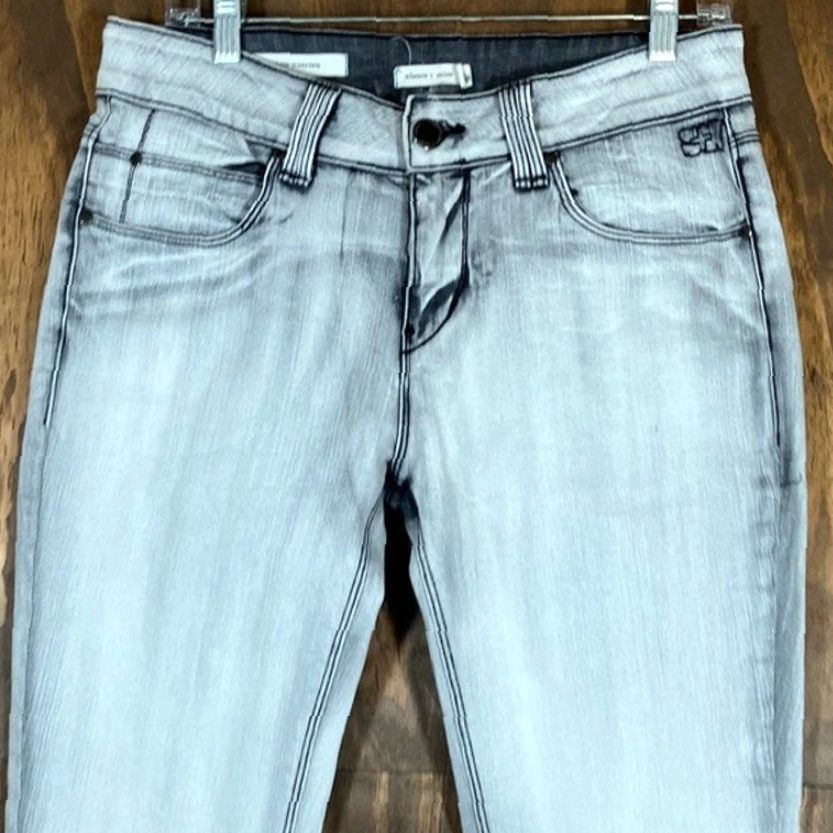Vintage Silence + Noise Jeans Gray Denim High Rise Skinny Twig Stretch 31 Womens Size 24" / US 00 / IT 34 - 2 Thumbnail