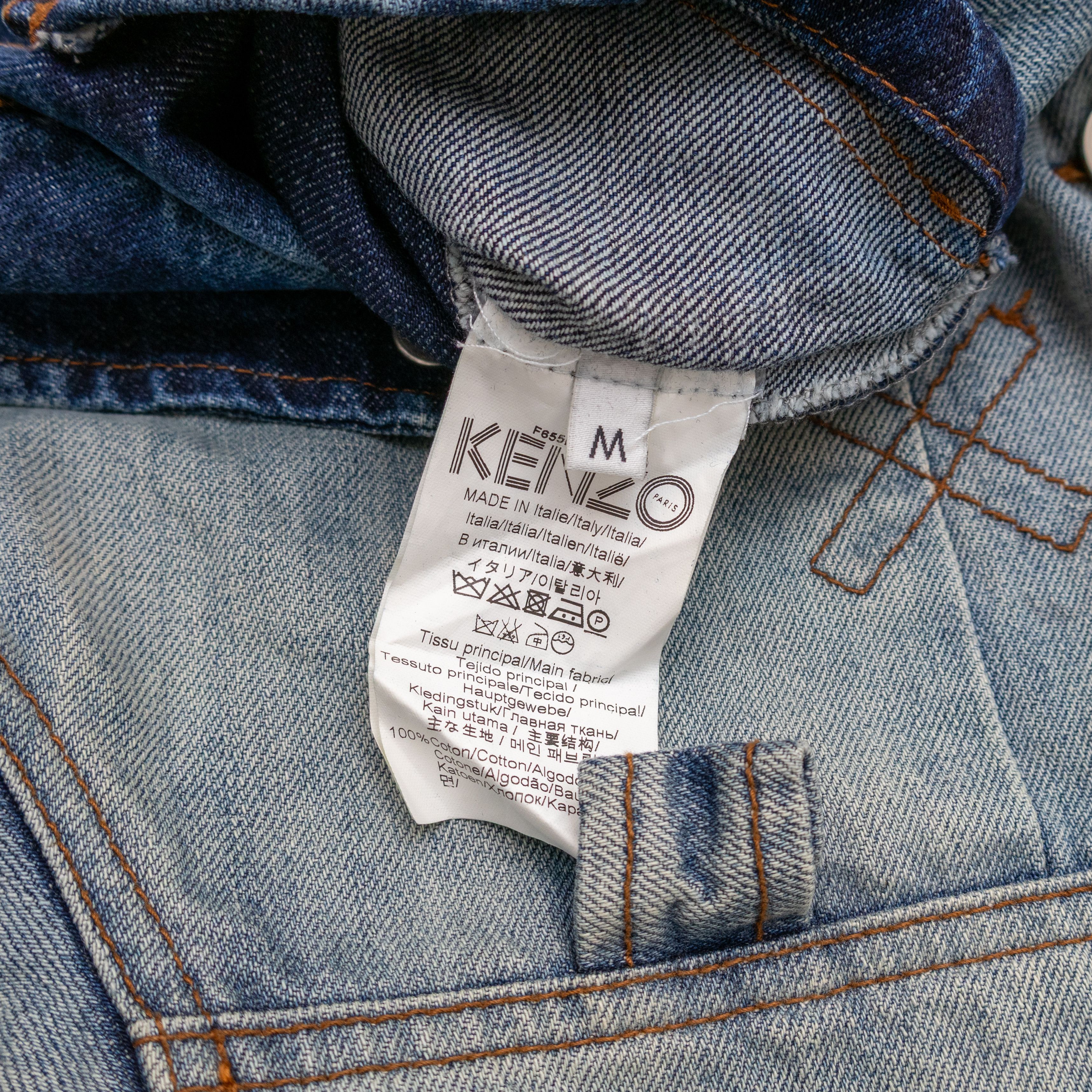 Kenzo Kenzo Paris Men’s Patchwork Tonal Denim Jacket Size M Size US M / EU 48-50 / 2 - 4 Thumbnail