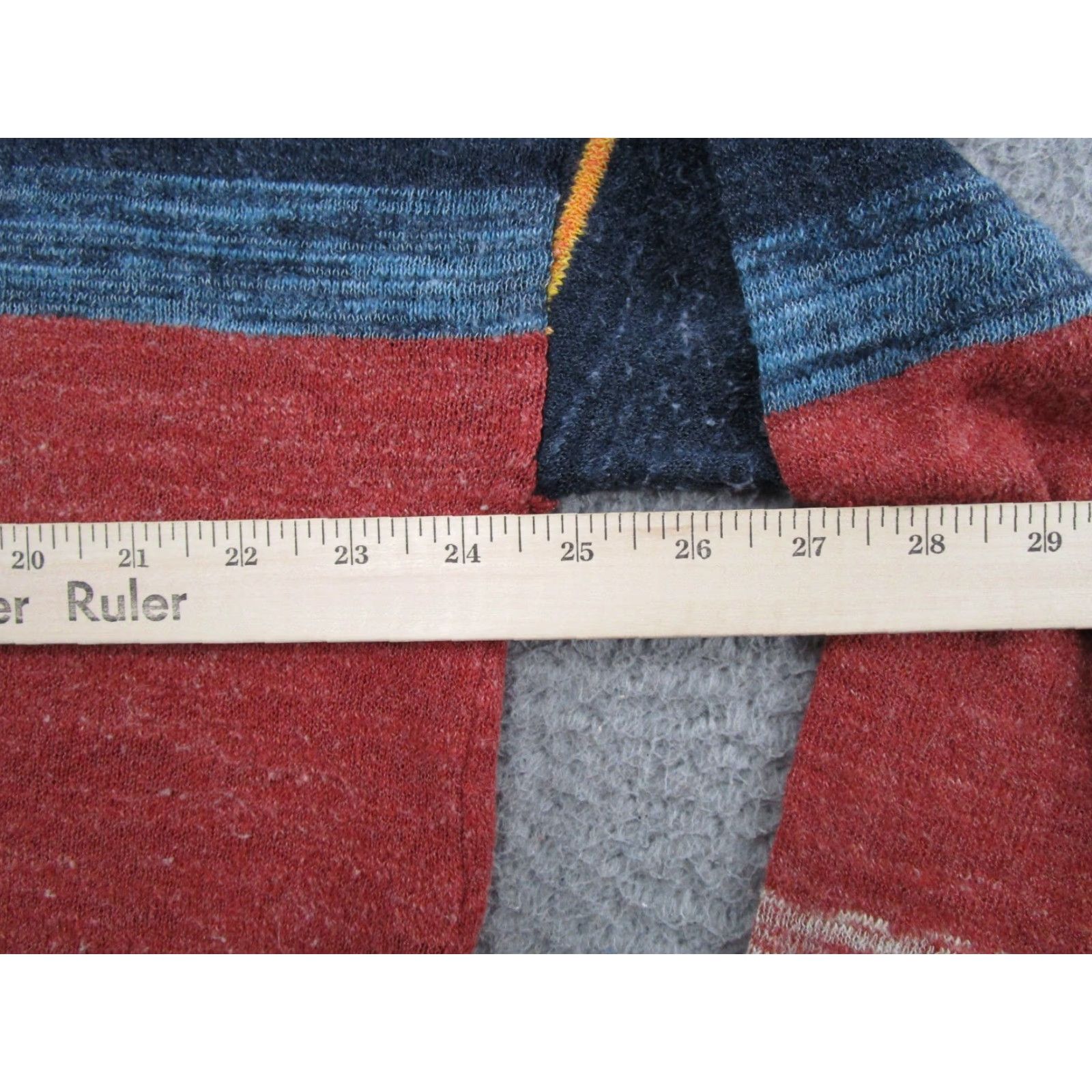 Anthropologie Moth Striped Sweater Womens L Multicolor Pullover Knit 100% Cotton Boho Distressed Breathable Casual Spring Shirts Size L / US 10 / IT 46 - 6 Thumbnail