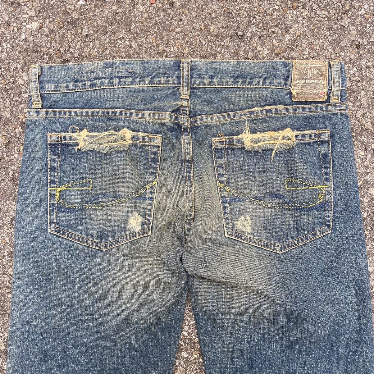 Kapital Flared Distressed Mudwash Jeans Chip & Pepper Boot Cut Denim Size US 29 - 14 Thumbnail