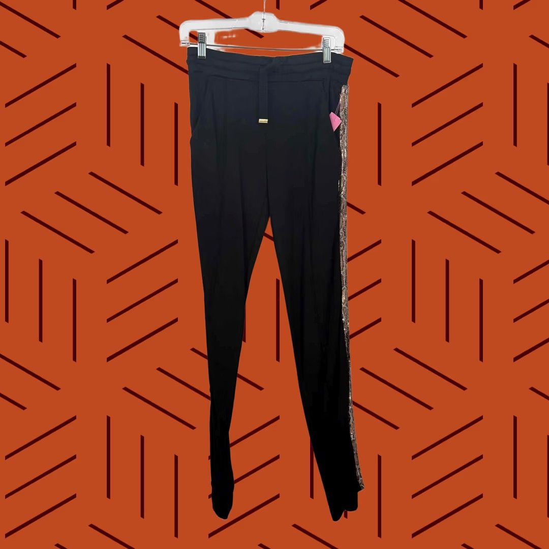 Roberto Cavalli Pre-Owned Roberto Cavalli Black Size 40 Athletic Pants Size 27" / US 4 / IT 40 - 1 Thumbnail