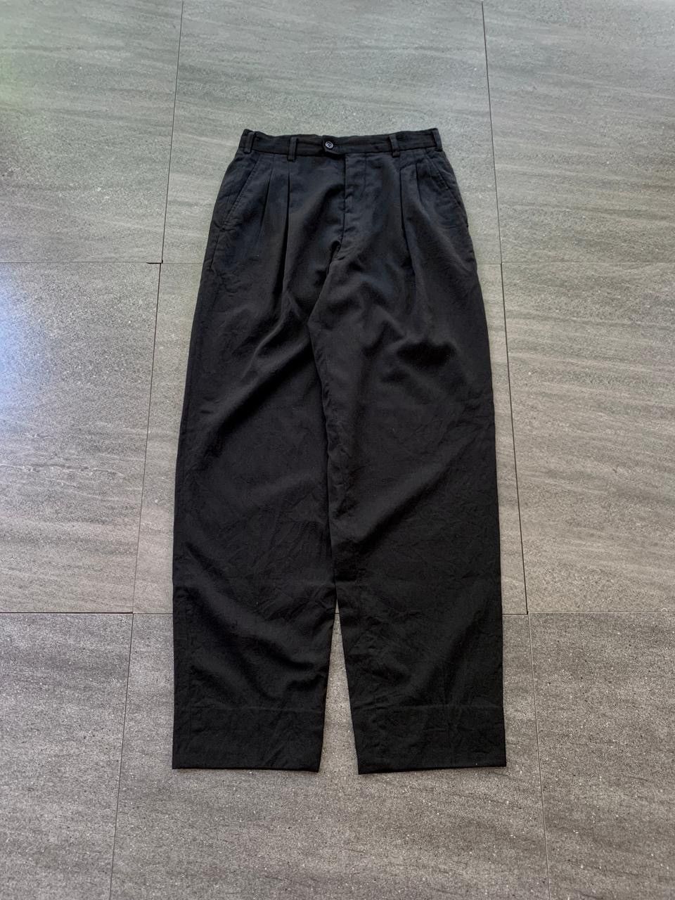 Comme des Garcons Homme FREE TAX! CDGH 90s Baggy Wideleg Wool Trousers Size US 30 / EU 46 - 2 Thumbnail