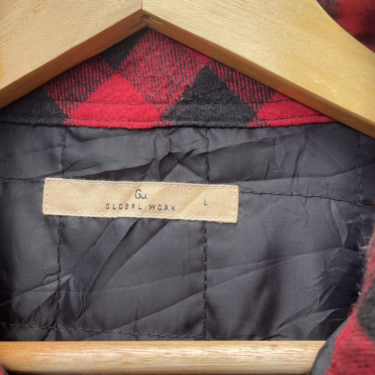 Flannel × Global Work × Japanese Brand Japanese Brand Global Checked Shadow Plaid Flannel Jacket Size US L / EU 52-54 / 3 - 10 Thumbnail