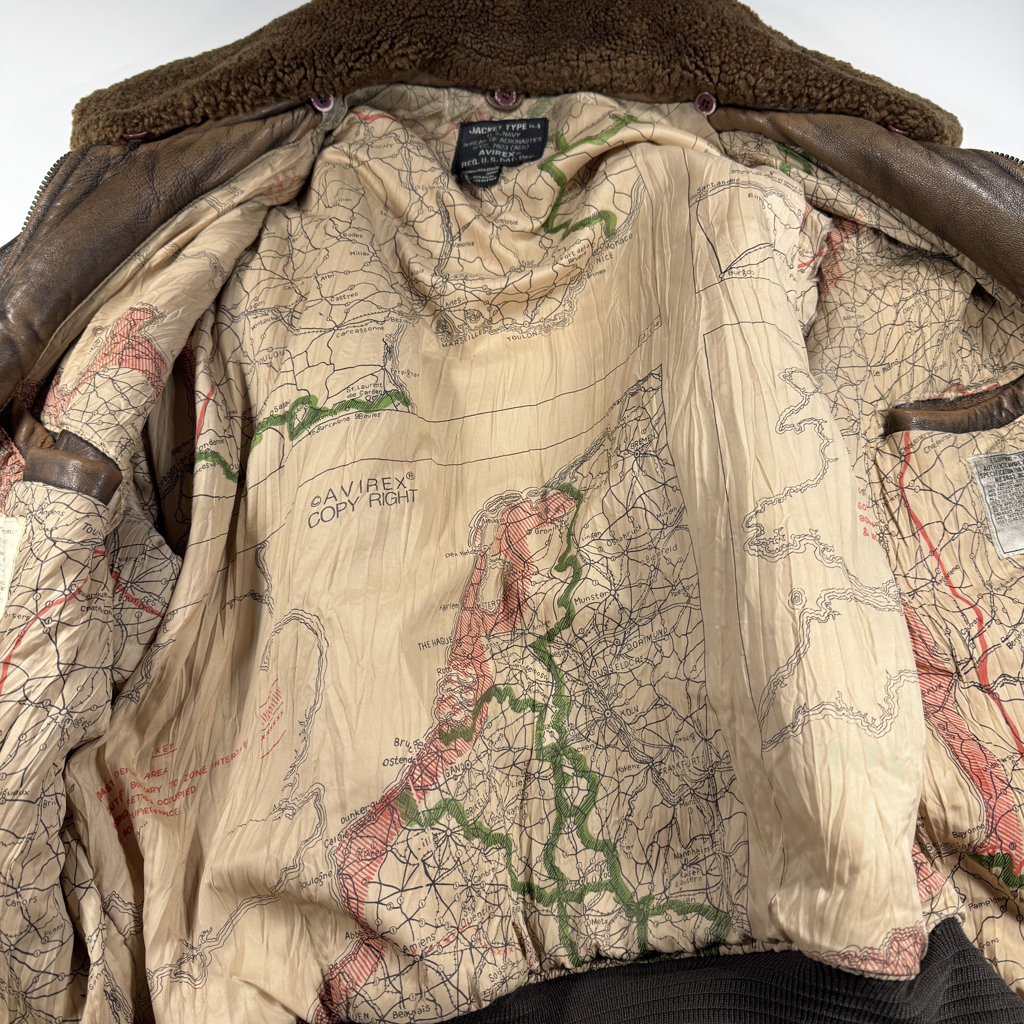 Avirex Avirex type G-1 US Navy Leather Jacket Size US XL / EU 56 / 4 - 6 Thumbnail