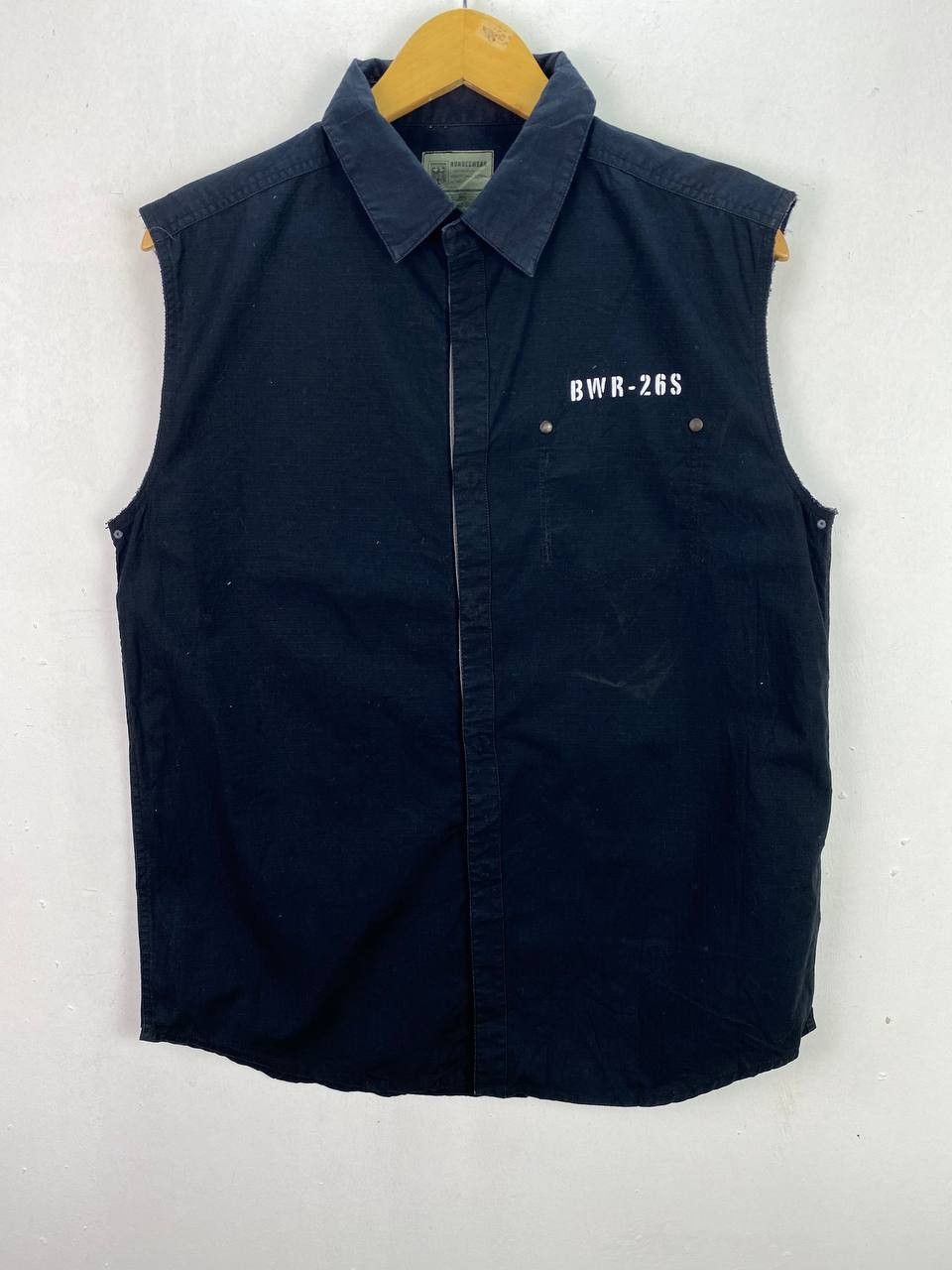 Vintage vintage bundeswear ripstop jacket cut-off sleeves Size US L / EU 52-54 / 3 - 1 Thumbnail