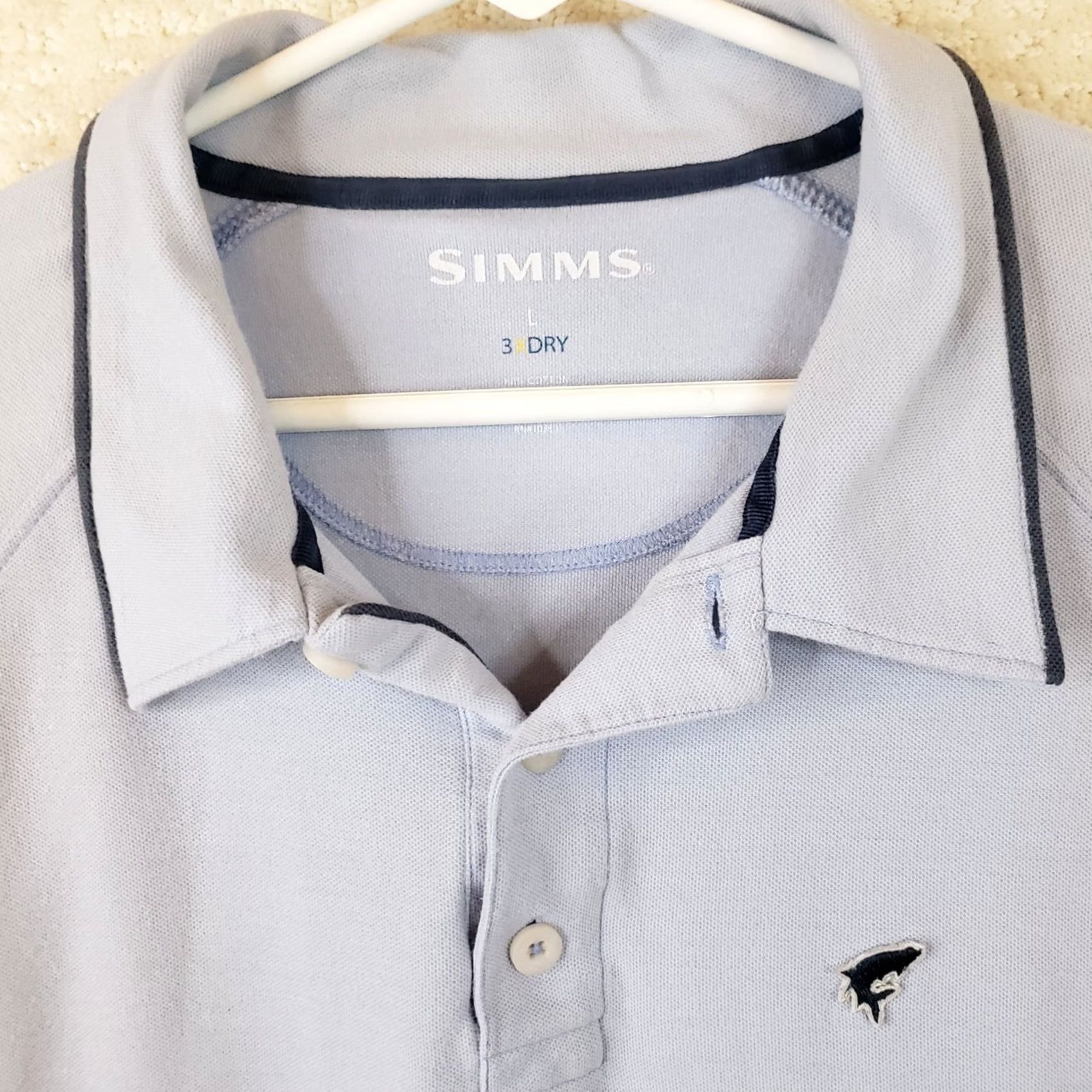 Vintage VINTAGE Simms Polo Shirt Men L Blue Short Sleeve 3XDry Polo Shirt Casual Outdoor Fishing Modern Logo Size US L / EU 52-54 / 3 - 4 Thumbnail