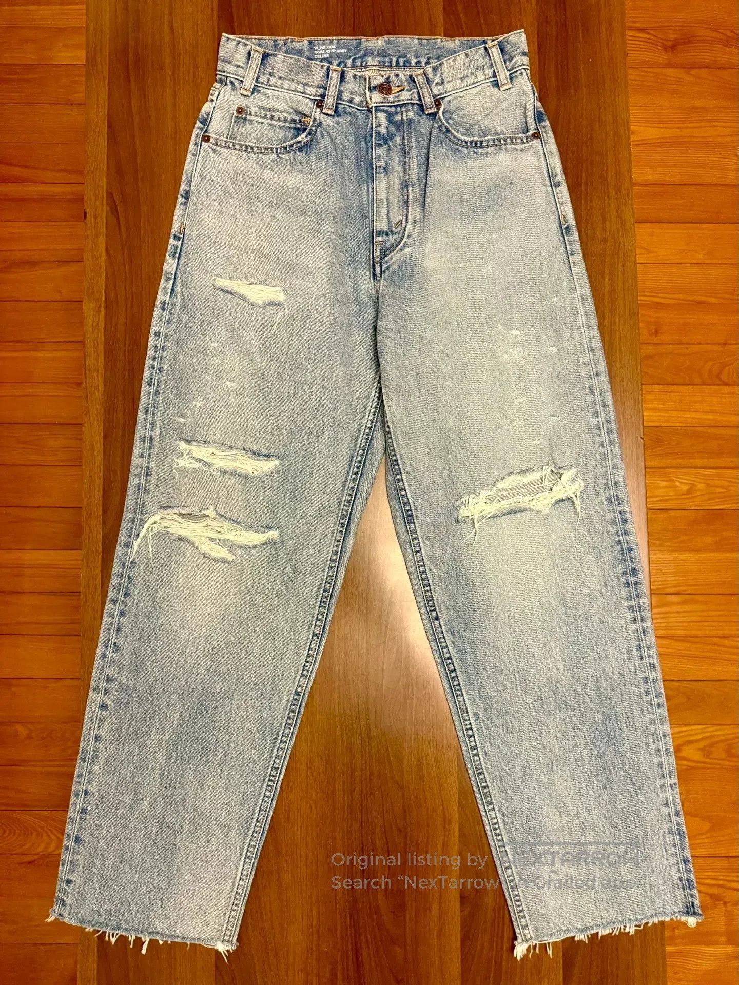 Celine celine ripped denim pants with frayed hem. Size 30" / US 8 / IT 44 - 1 Thumbnail