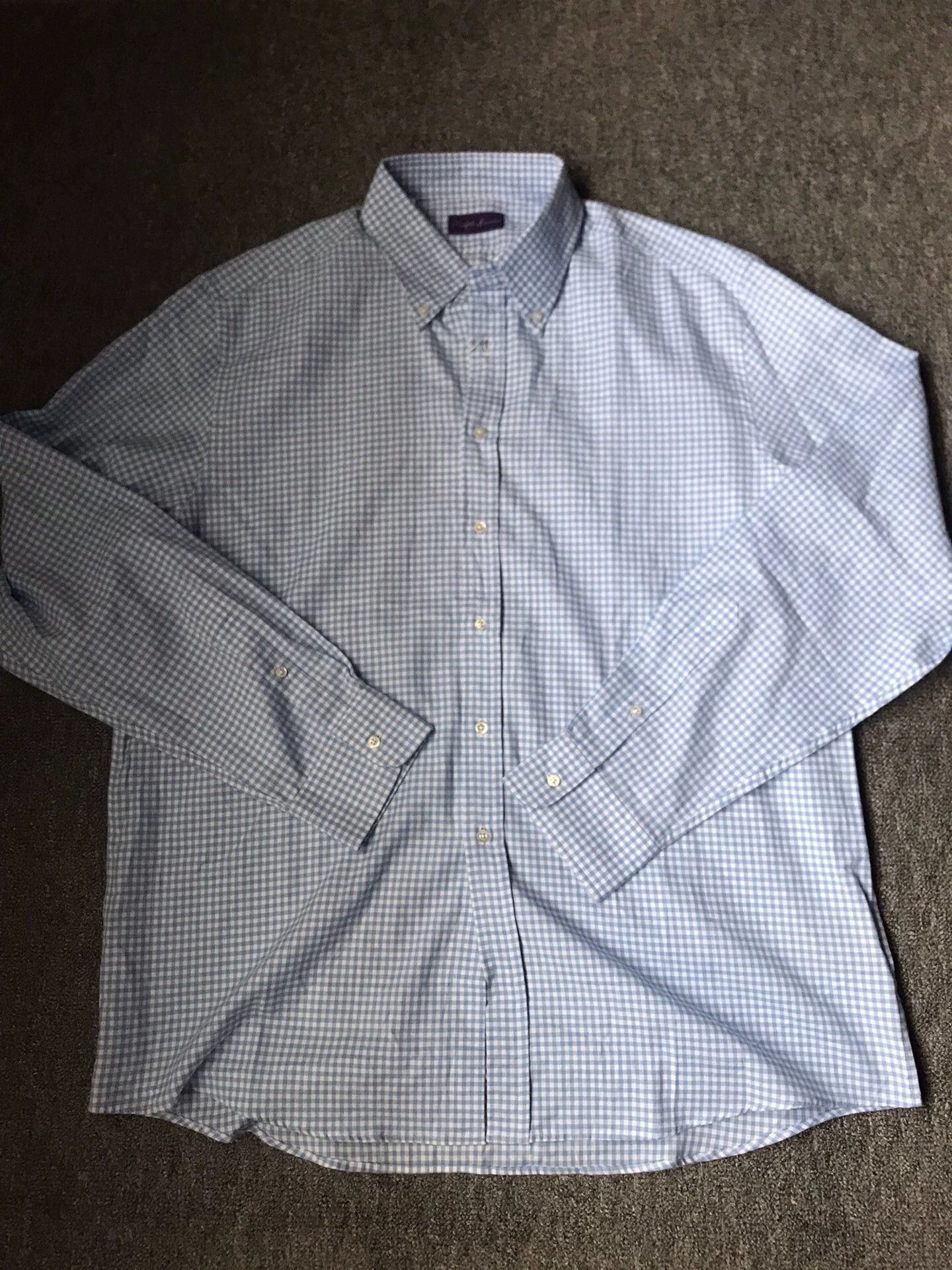 Polo Ralph Lauren RL Purple Label Small Check Long Sleeve Shirt XXL Size US XXL / EU 58 / 5 - 2 Thumbnail