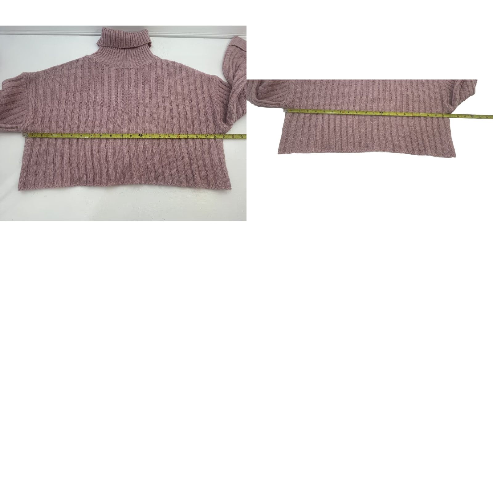 Forever 21 FOREVER 21 Cropped Turtleneck Sweater Women Small Blush Pullover Knit Tight-Knit Long Sleeve Casual 21st Century RN#94981 Size S / US 4 / IT 40 - 10 Thumbnail