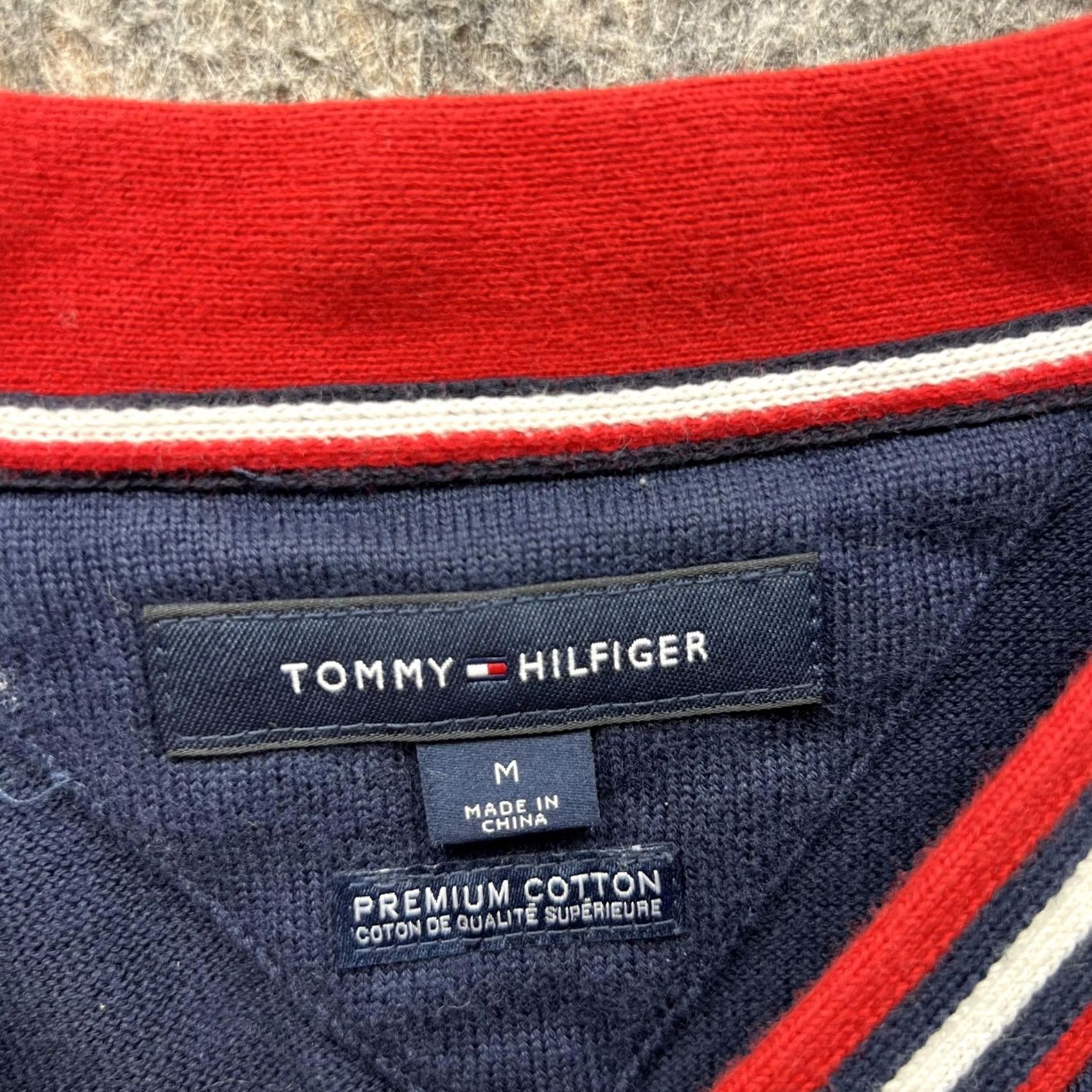 Tommy Hilfiger Tommy Hilfiger Men Medium Blue Navy Premium Cotton Sweatshirt Pullover V Neck Sweatshirt Pullover Tee? Size US M / EU 48-50 / 2 - 5 Thumbnail
