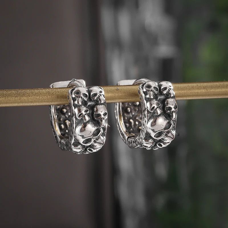 Jewelry × Vintage Gothic Skull Ghost Head Errings Size ONE SIZE - 1 Thumbnail