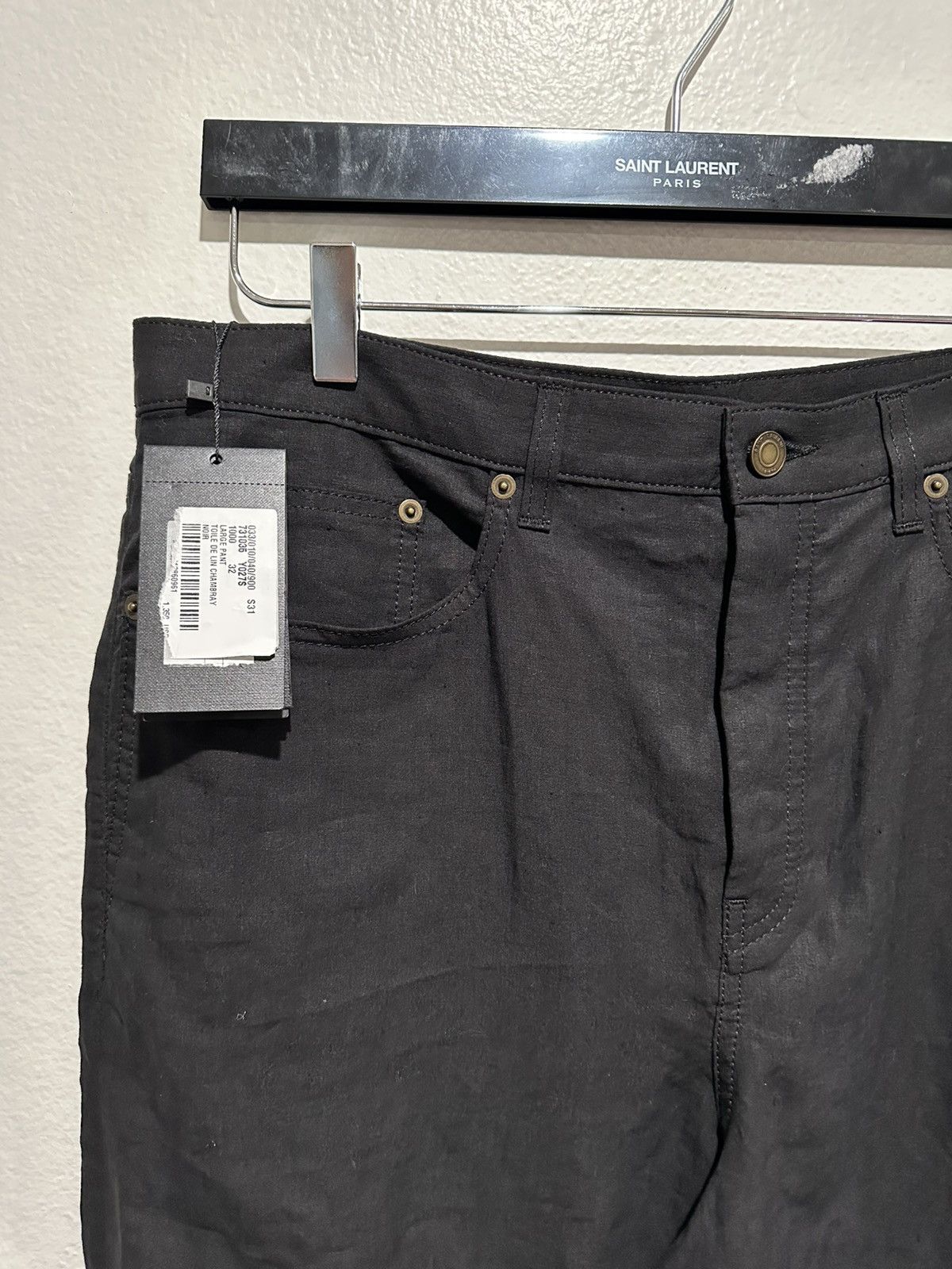 Saint Laurent Paris BNWT SS22 Chambray Large Pants 32 Size US 34 / EU 50 - 2 Thumbnail