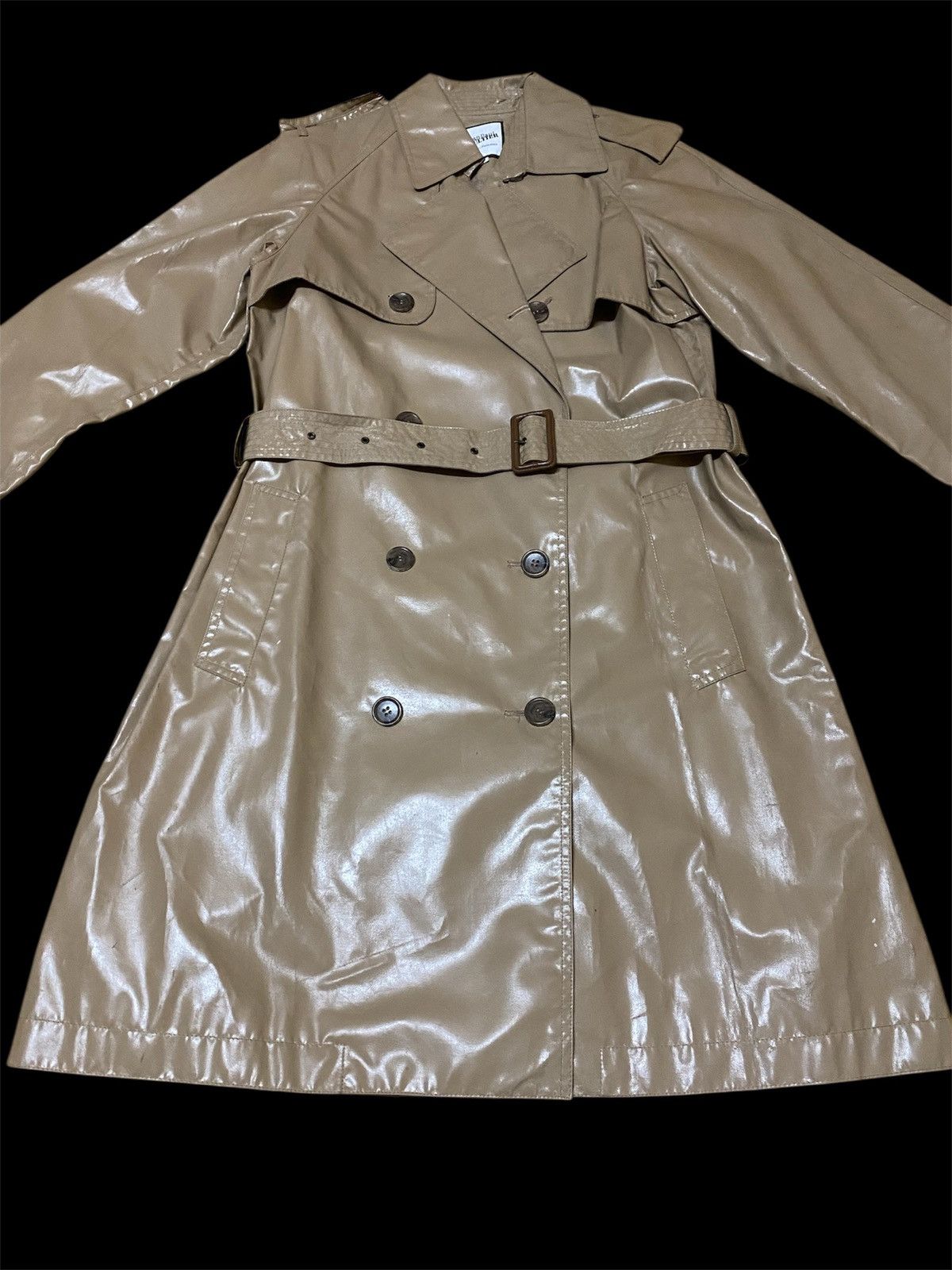 Jean Paul Gaultier Jean Paul Gaultier Double Breast Belted Glossy Trench Coat Size M / US 6-8 / IT 42-44 - 2 Thumbnail