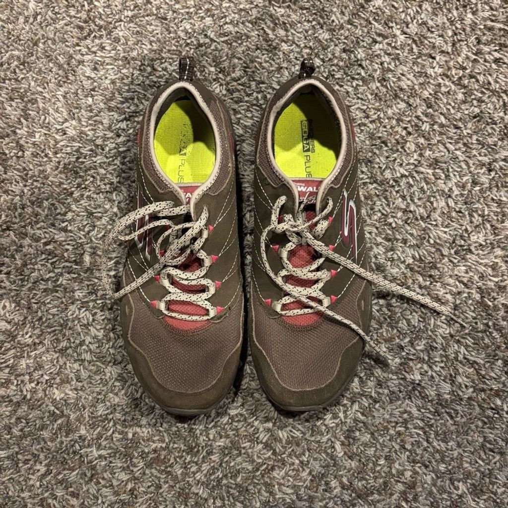 SKECHERS Skechers Brown and Red Outdoor Sneakers Size US 10 / IT 40 - 1 Thumbnail