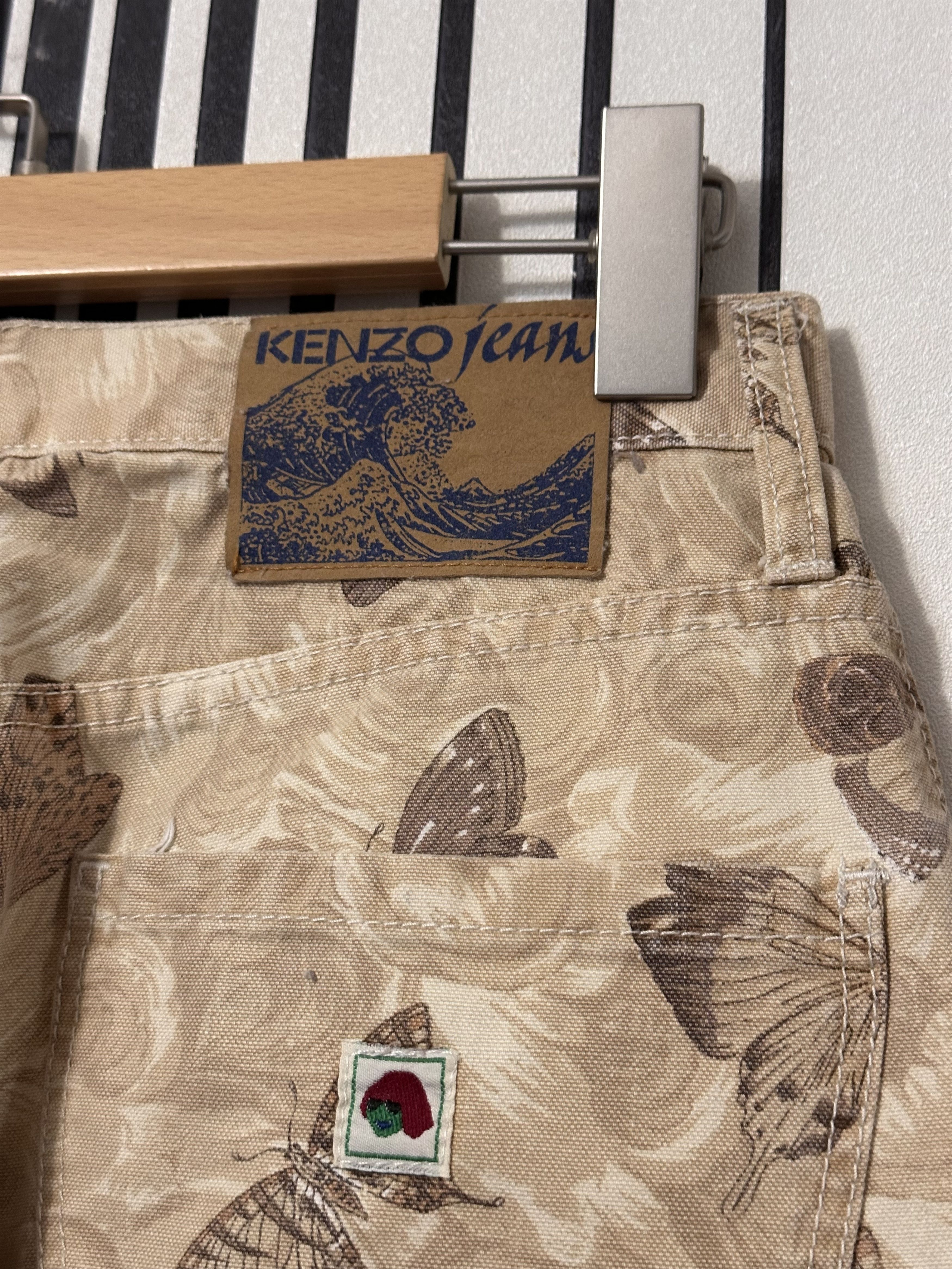 Japanese Brand × Kenzo × Vintage 90’s Kenzo x Miyuki “Butterflies Freedom” Art Y2k Denim Pant Size US 31 - 4 Thumbnail