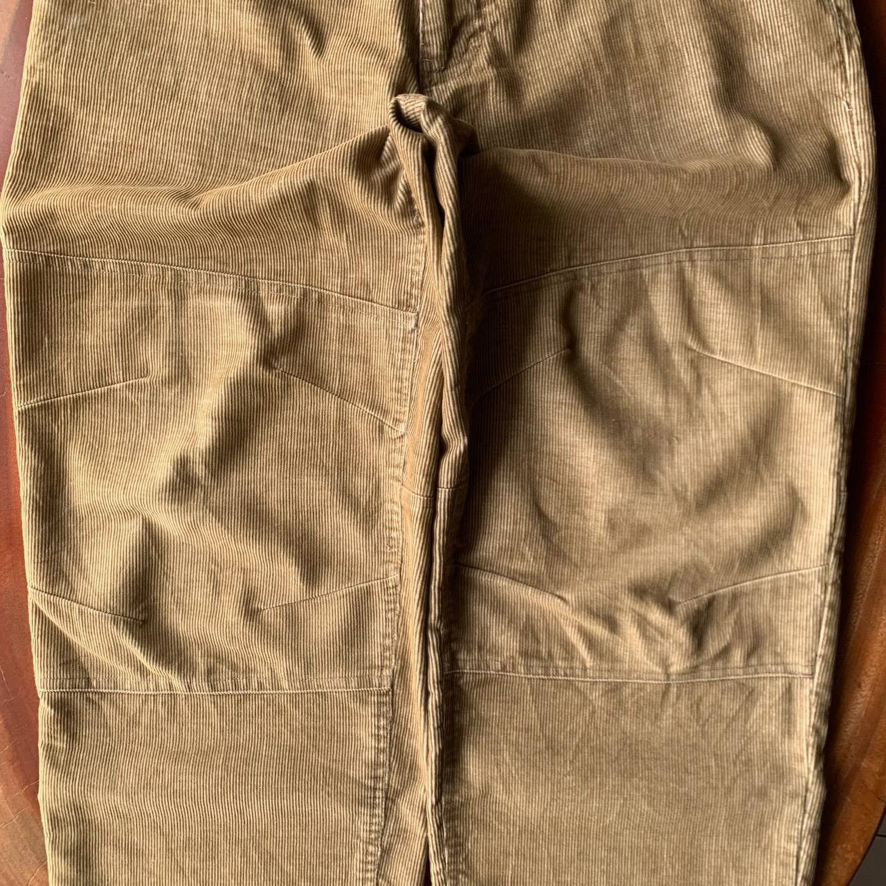 Japanese Brand Octopus Army Corduroy Double Knee Khakis Baggy Pants Size US 35 - 3 Thumbnail
