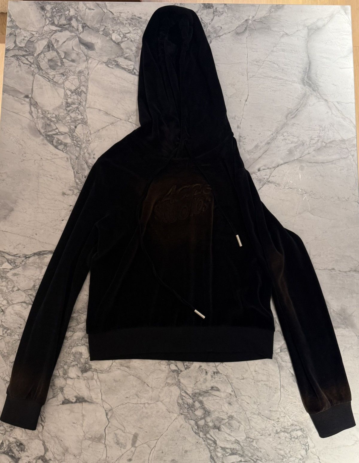 Acne Studios Acne Studios Black Faro velour hoodie Size US M / EU 48-50 / 2 - 1 Thumbnail