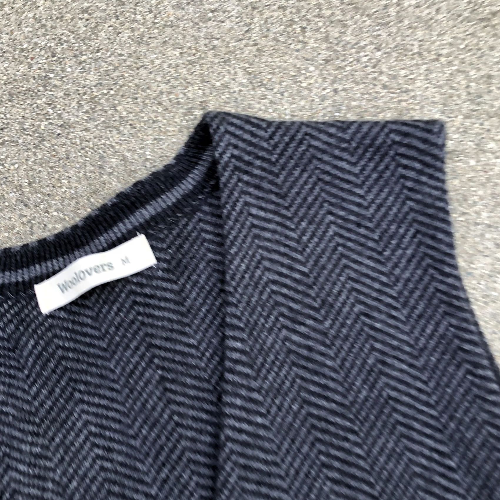 Vintage WOOLOVERS Sweater Vest Men's MED Grey Cotton Cashmere Blend Herringbone Button Size US M / EU 48-50 / 2 - 3 Thumbnail