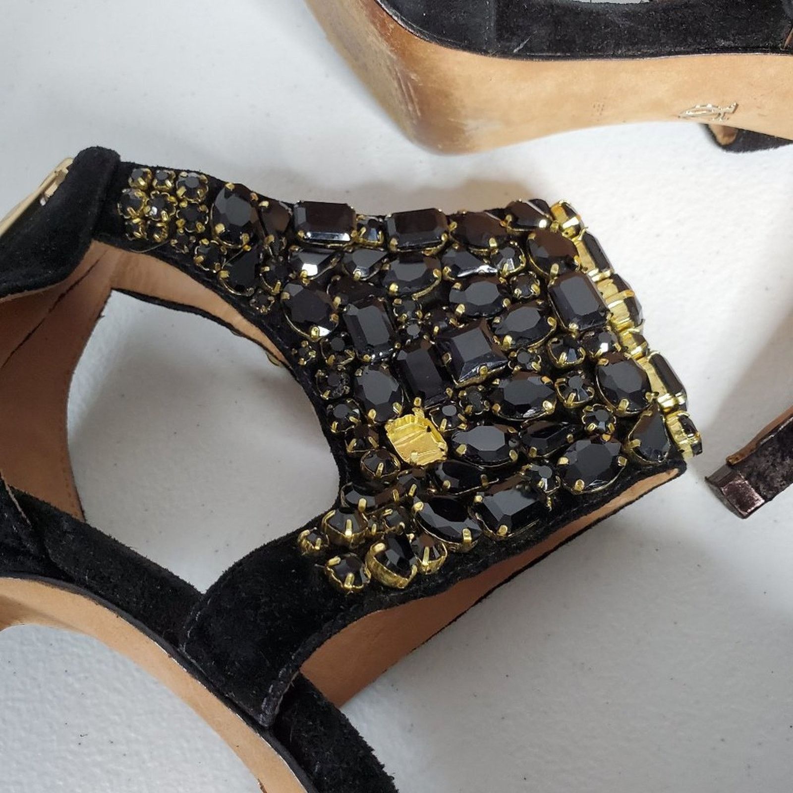 Vince Camuto VC Signature Suede Embellished Collar Zip Stiletto Heels 11M Size US 11 / IT 41 - 11 Thumbnail