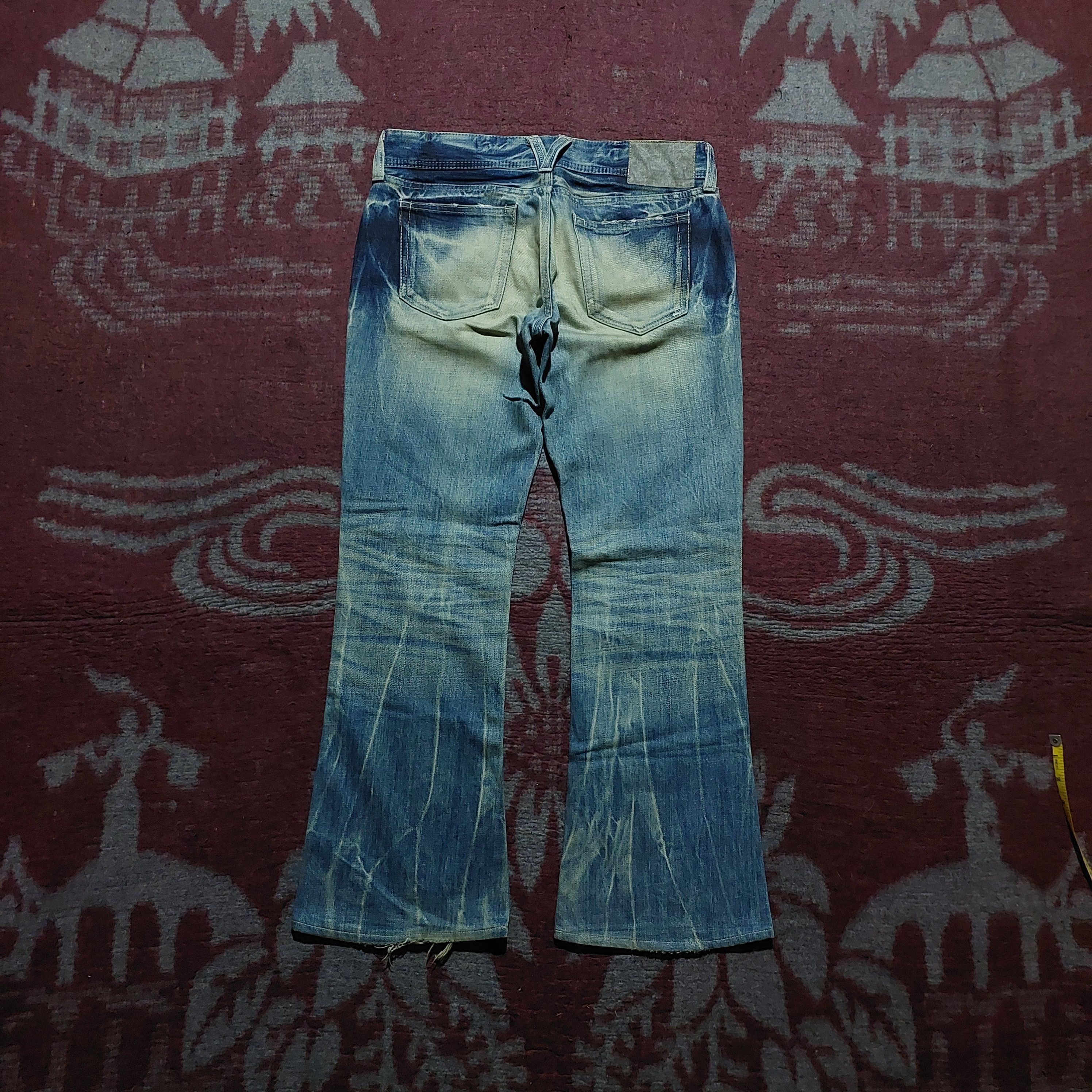 Vanquish Vanquish Gold japan Acid ripped Flared Jeans Size US 32 / EU 48 - 4 Thumbnail