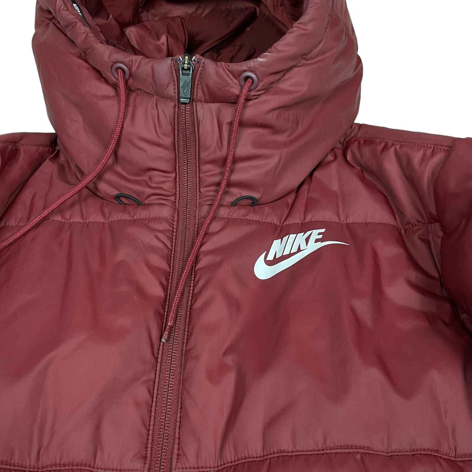 Nike Nike Sportswear Women's Maroon Synthetic Fill Puffer Coat XS Size XS / US 0-2 / IT 36-38 - 3 Thumbnail