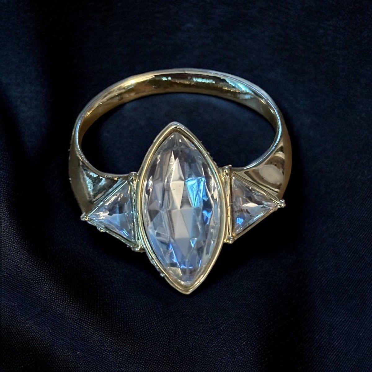 Other Vintage AJC gold tone diamond ring brooch Size ONE SIZE - 1 Thumbnail