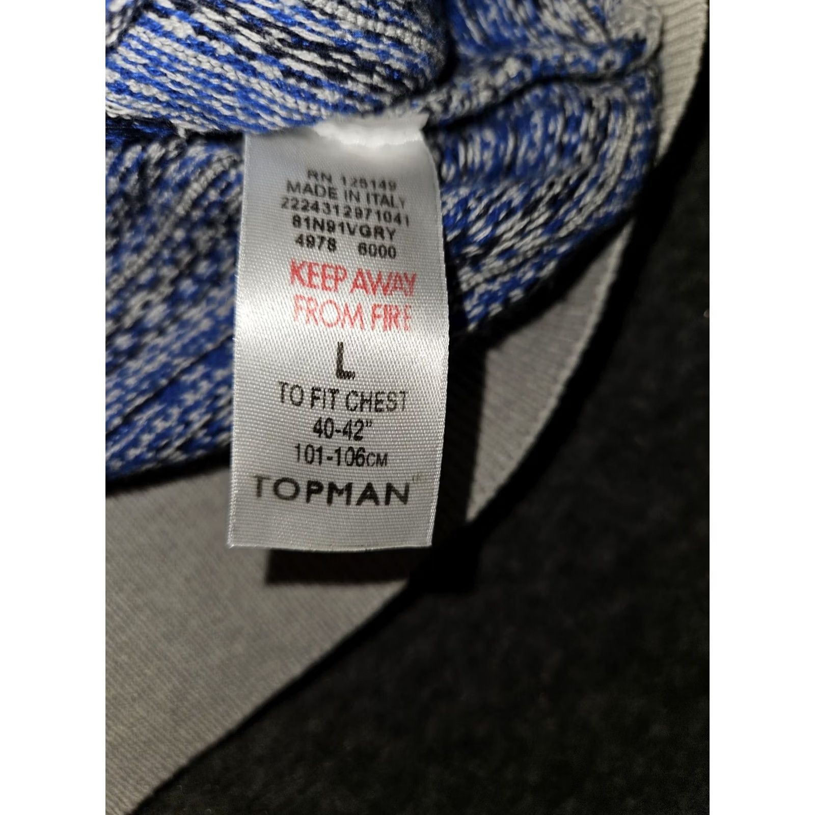 Topman Topman Sweater Men L Long Sleeve 1/2 Button Blue Lt Weight Classic Preppy Knit Pullover Lightweight Stretch Wool Mix Size US L / EU 52-54 / 3 - 3 Thumbnail